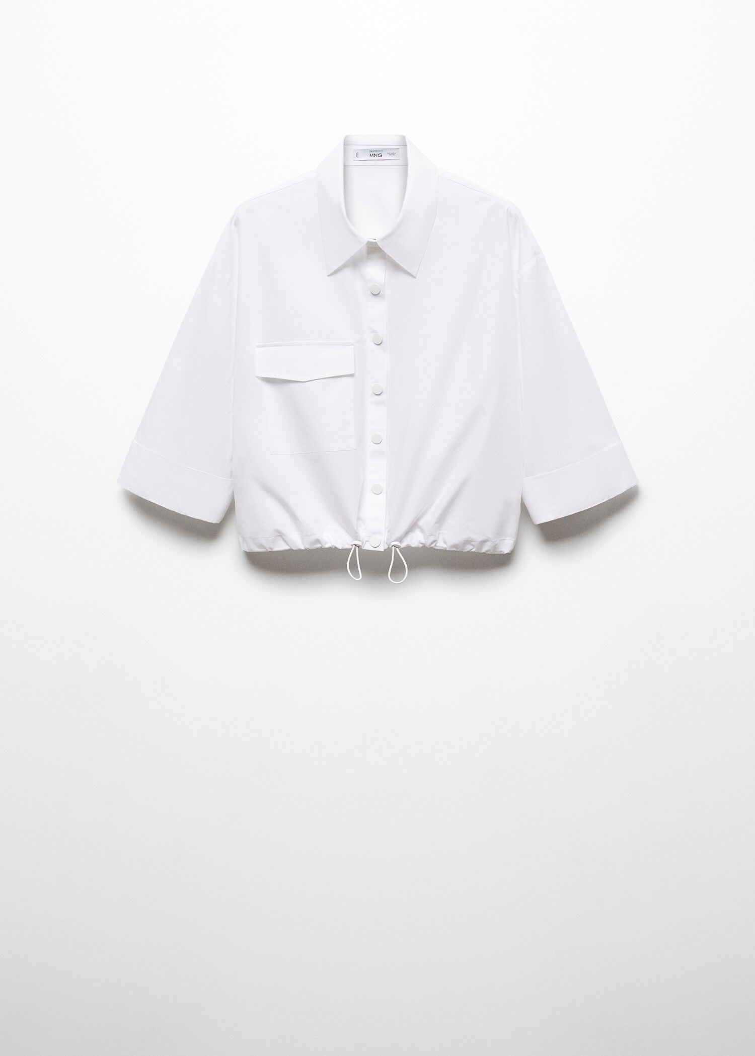 Adjustable hem cotton shirt - Article without model