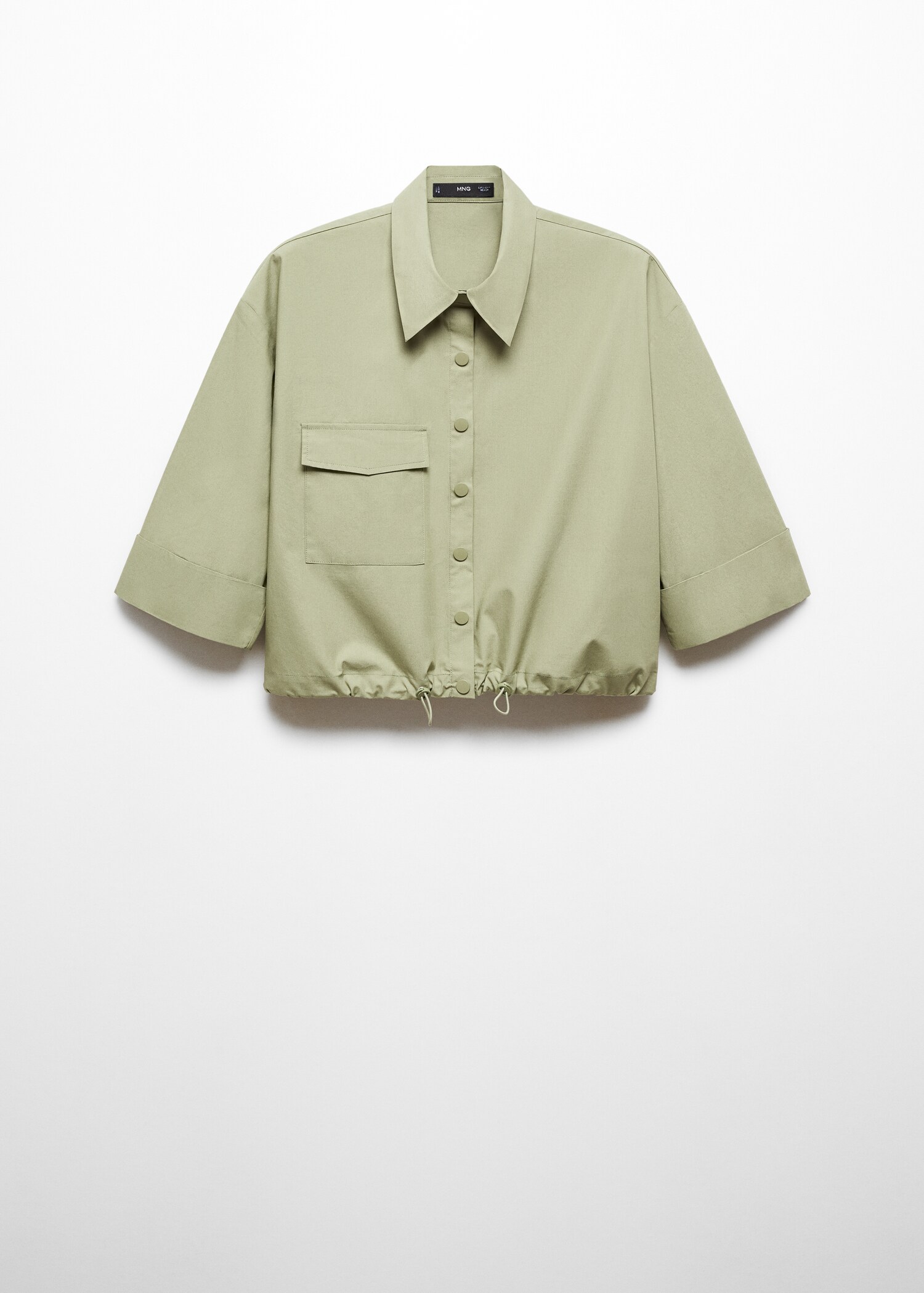 Adjustable hem cotton shirt - Article without model