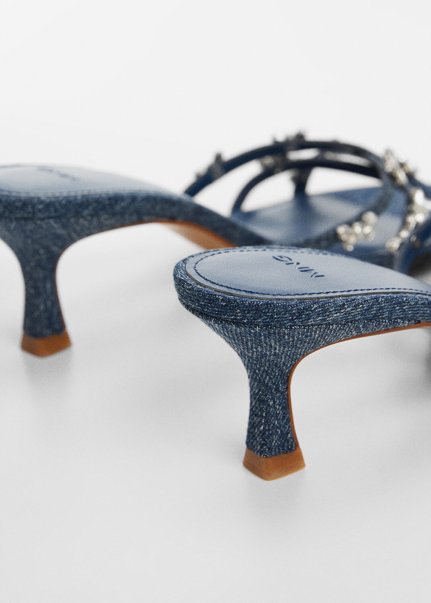 Heeled denim sandals - Details of the article 1