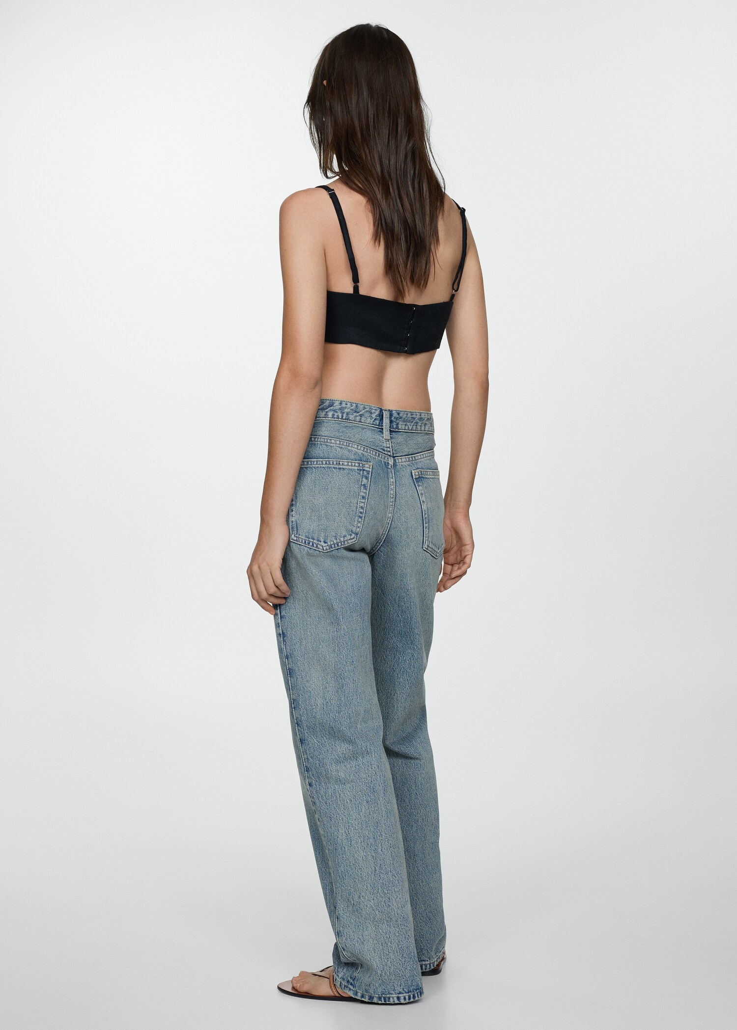 Jeans rectos tiro medio - Reverso del artículo