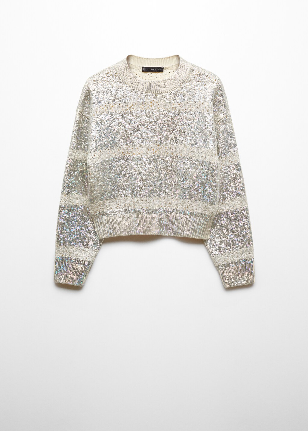 Foil sweater with iridescent effect Women MANGO USA