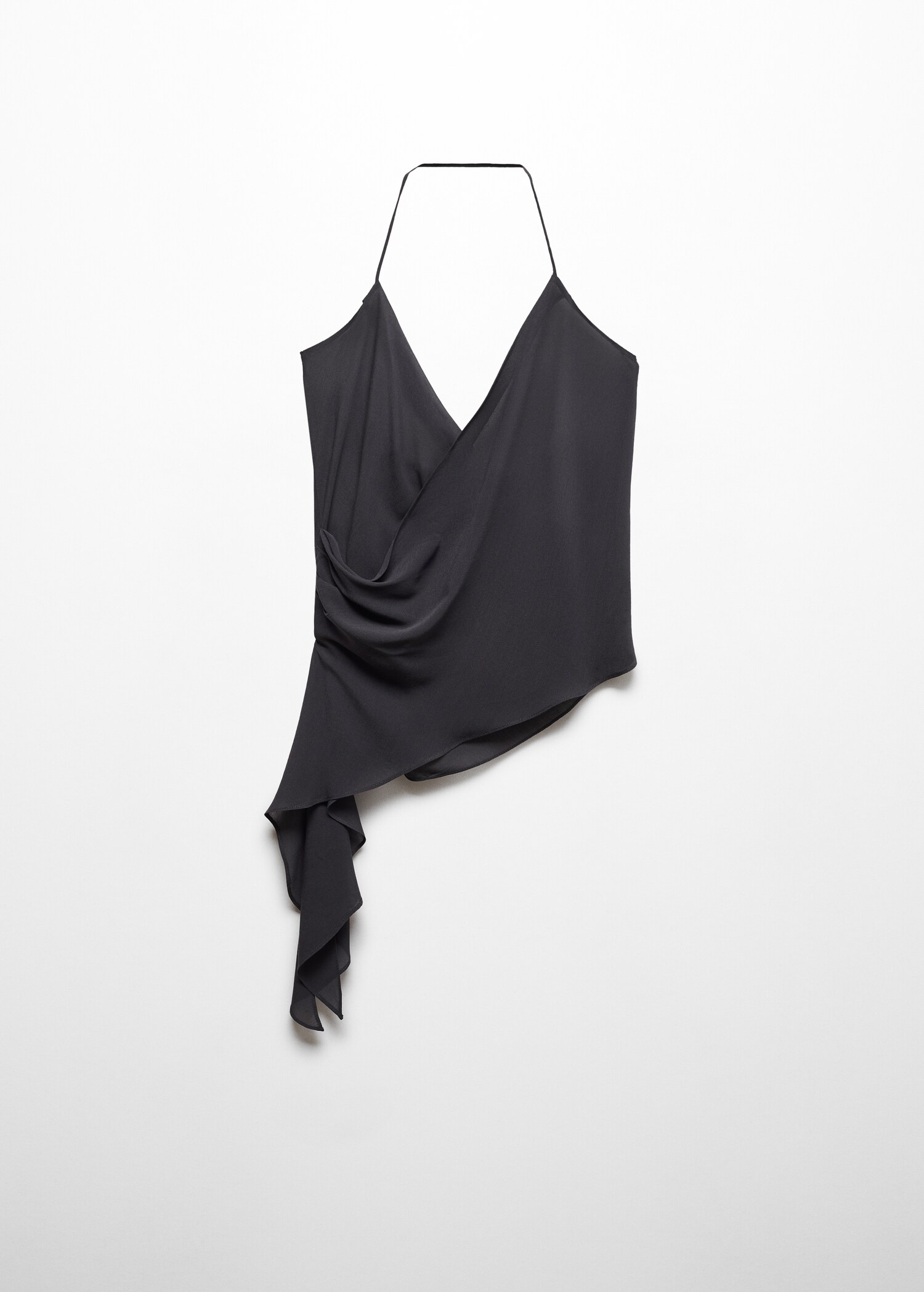 Rückenfreies Top mit Drapierungen - Damen | MANGO Deutschland