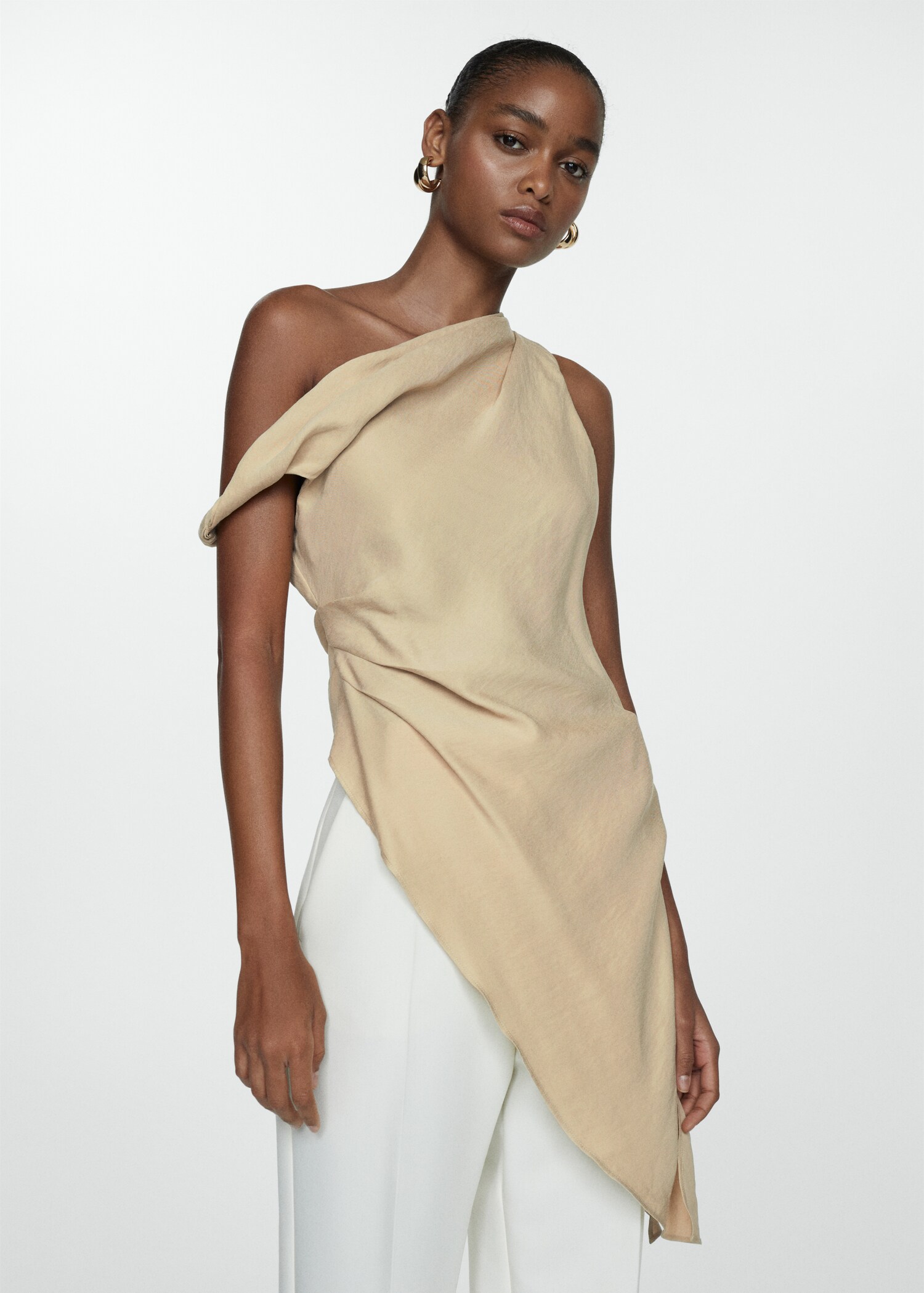 Asymmetric ruched top - Medium plane