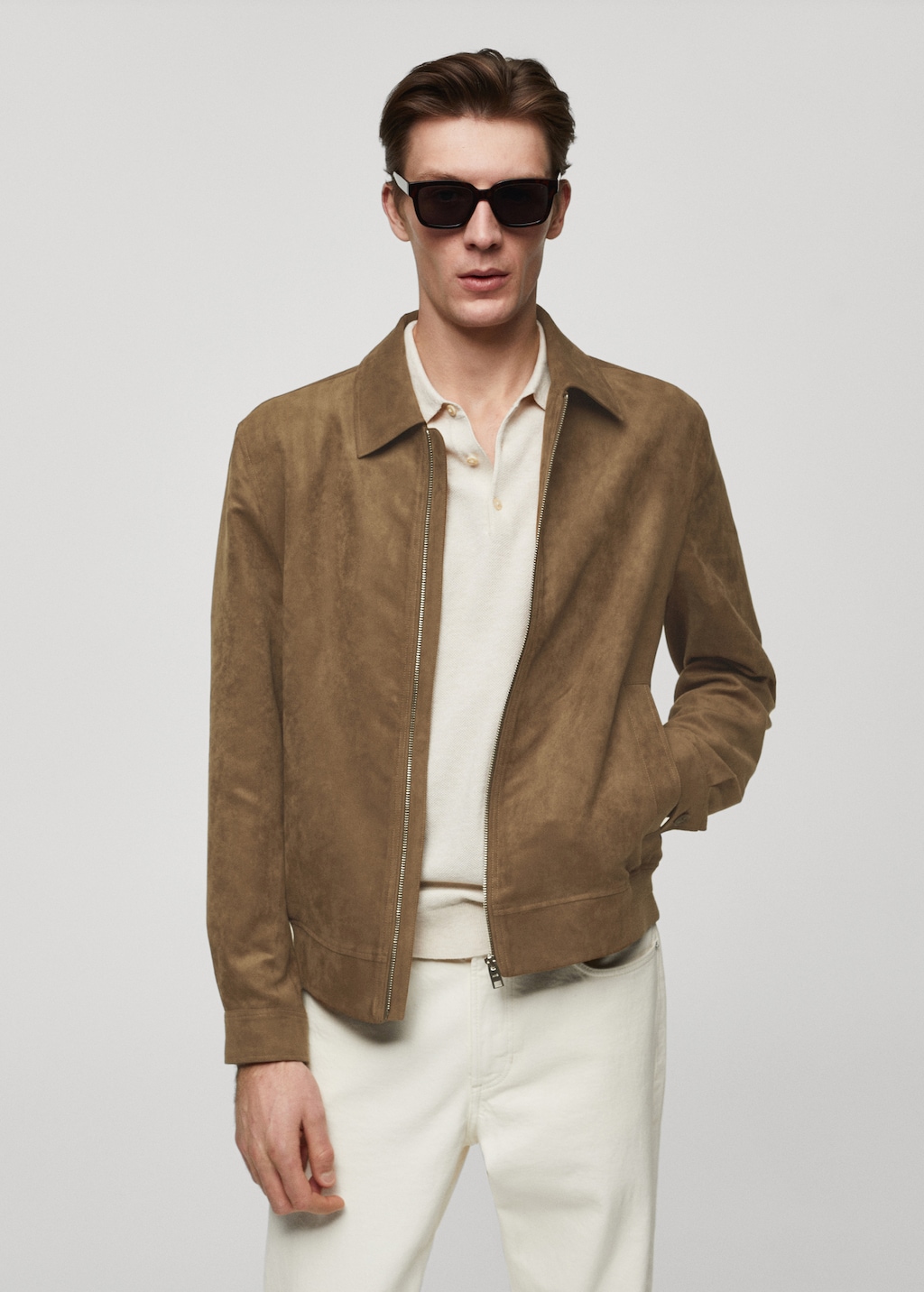 Mango suede coat sale