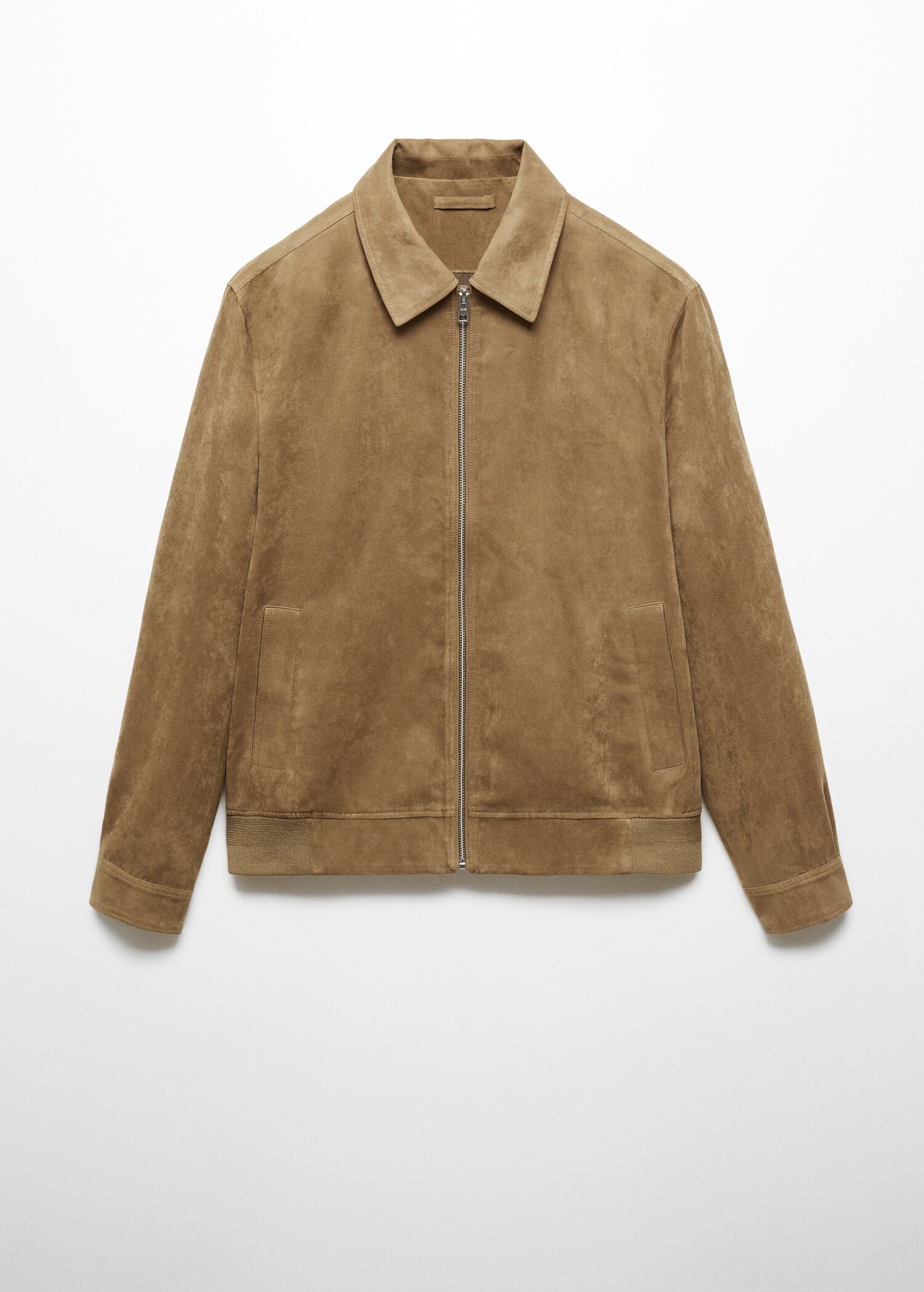 Suede-effect jacket with zip - Article without model