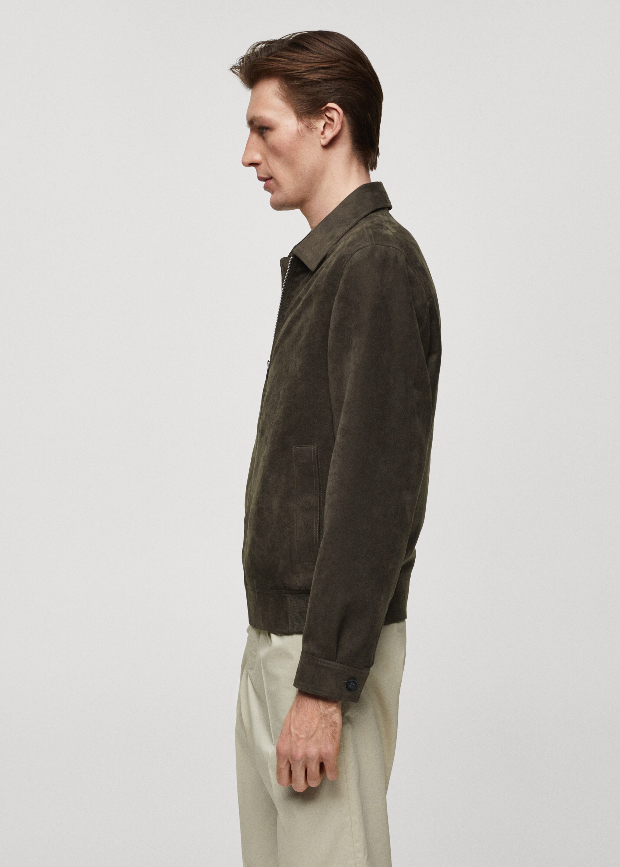 Suede-effect jacket with zip - Details of the article 2