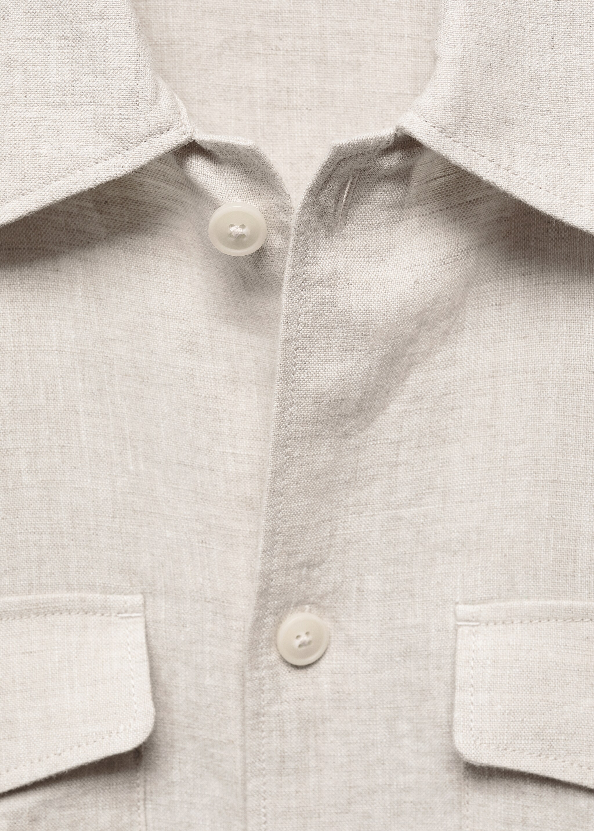 Верхняя рубашка 100% лен с карманами - Деталь изделия 8
