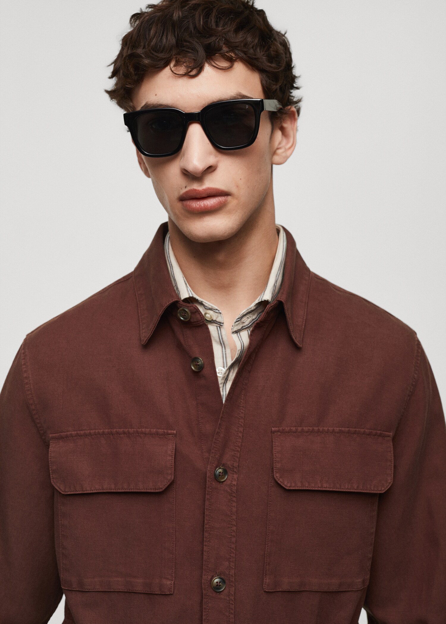 Leinen-Overshirt mit Taschen - Detail des Artikels 1