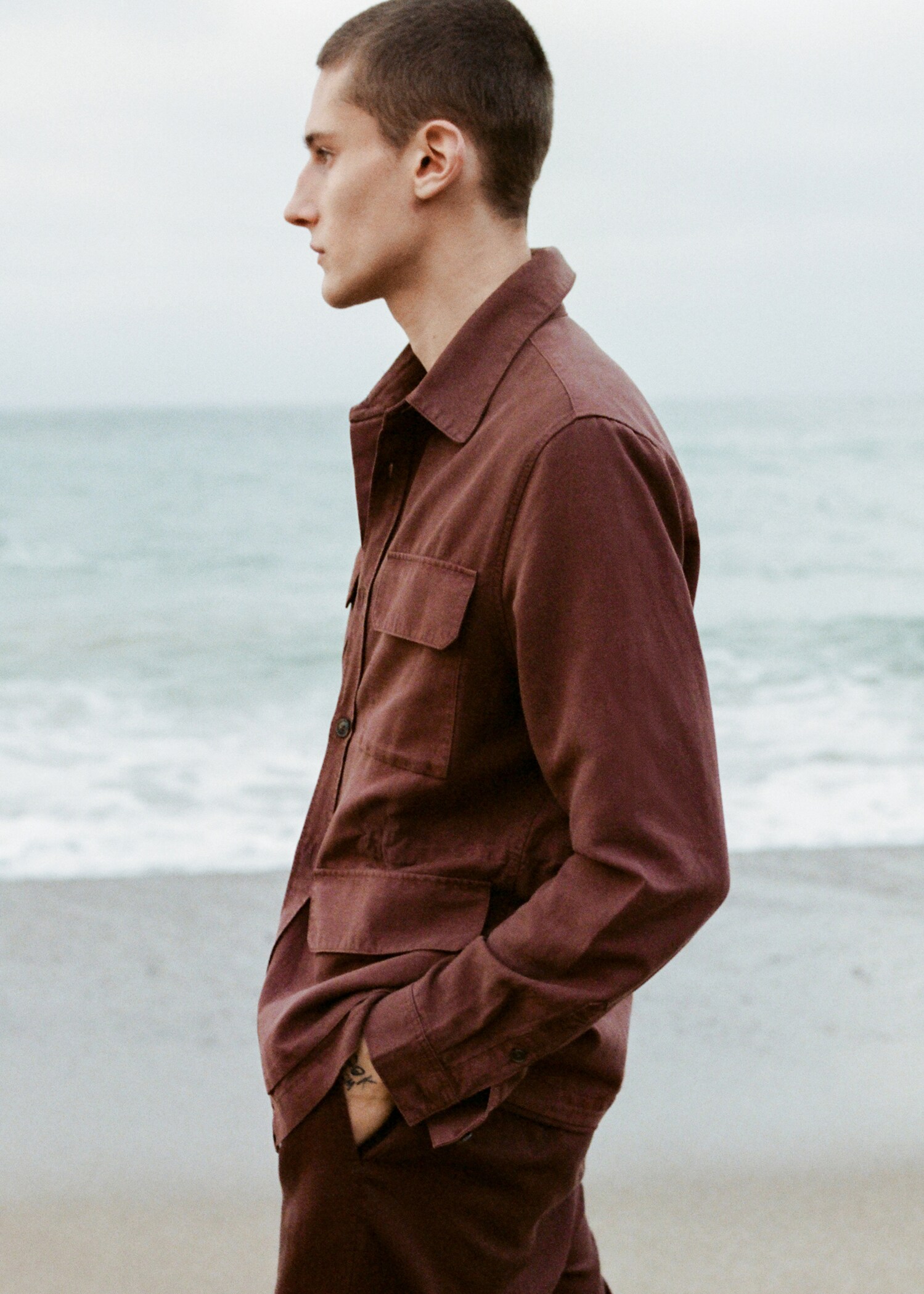 Leinen-Overshirt mit Taschen - Detail des Artikels 5