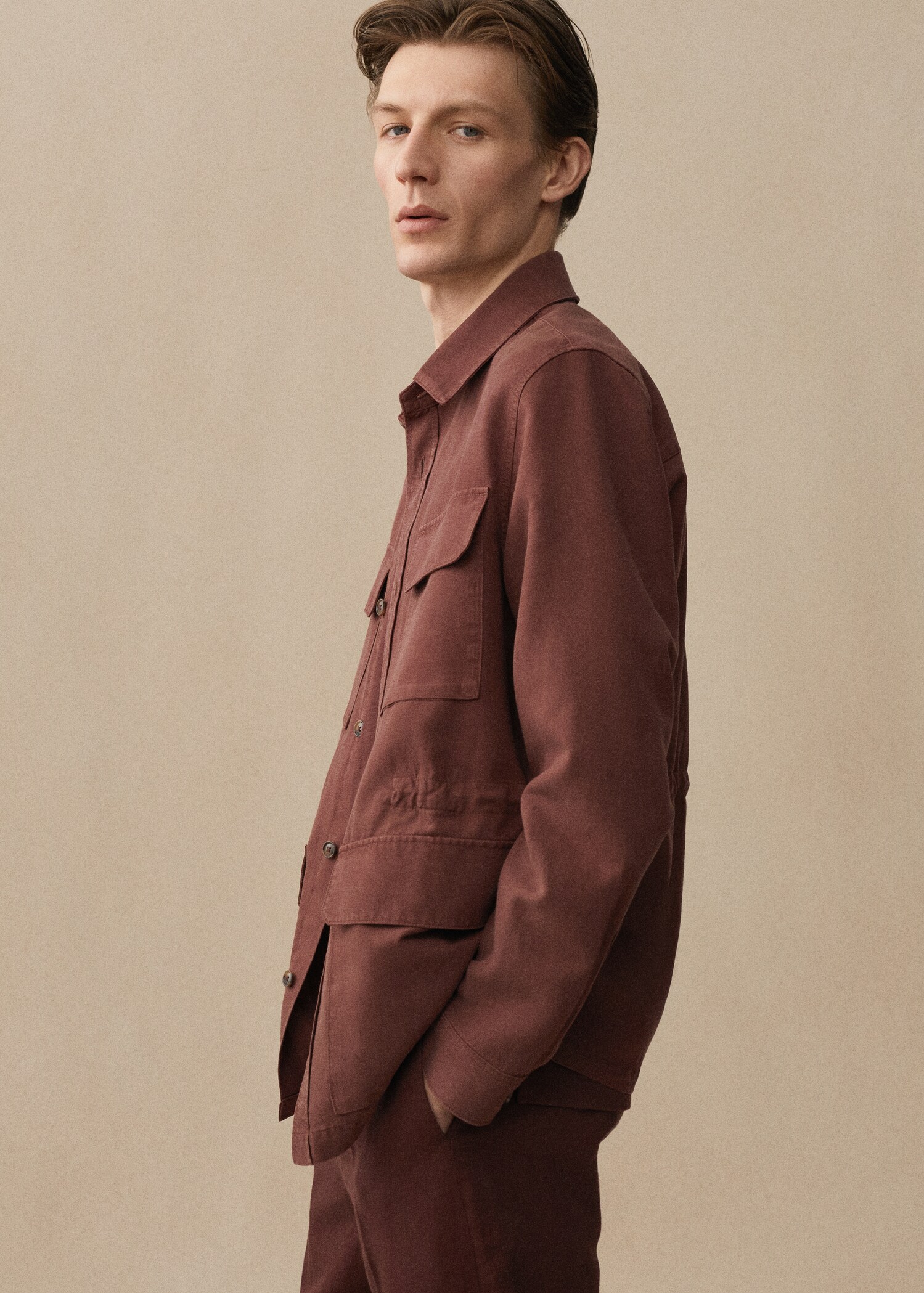 Leinen-Overshirt mit Taschen - Detail des Artikels 6