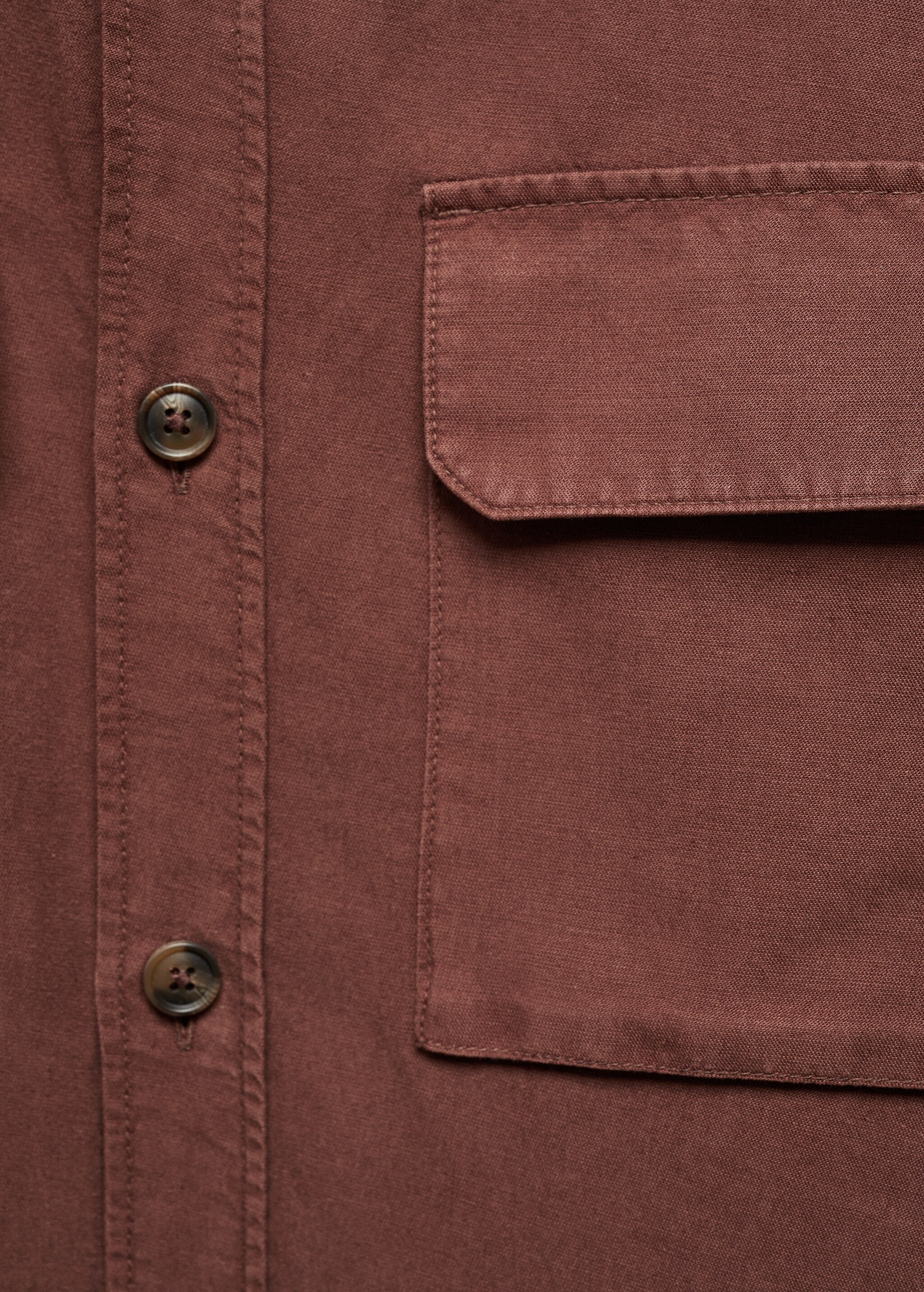 Linen overshirt with pockets - Details of the article 8