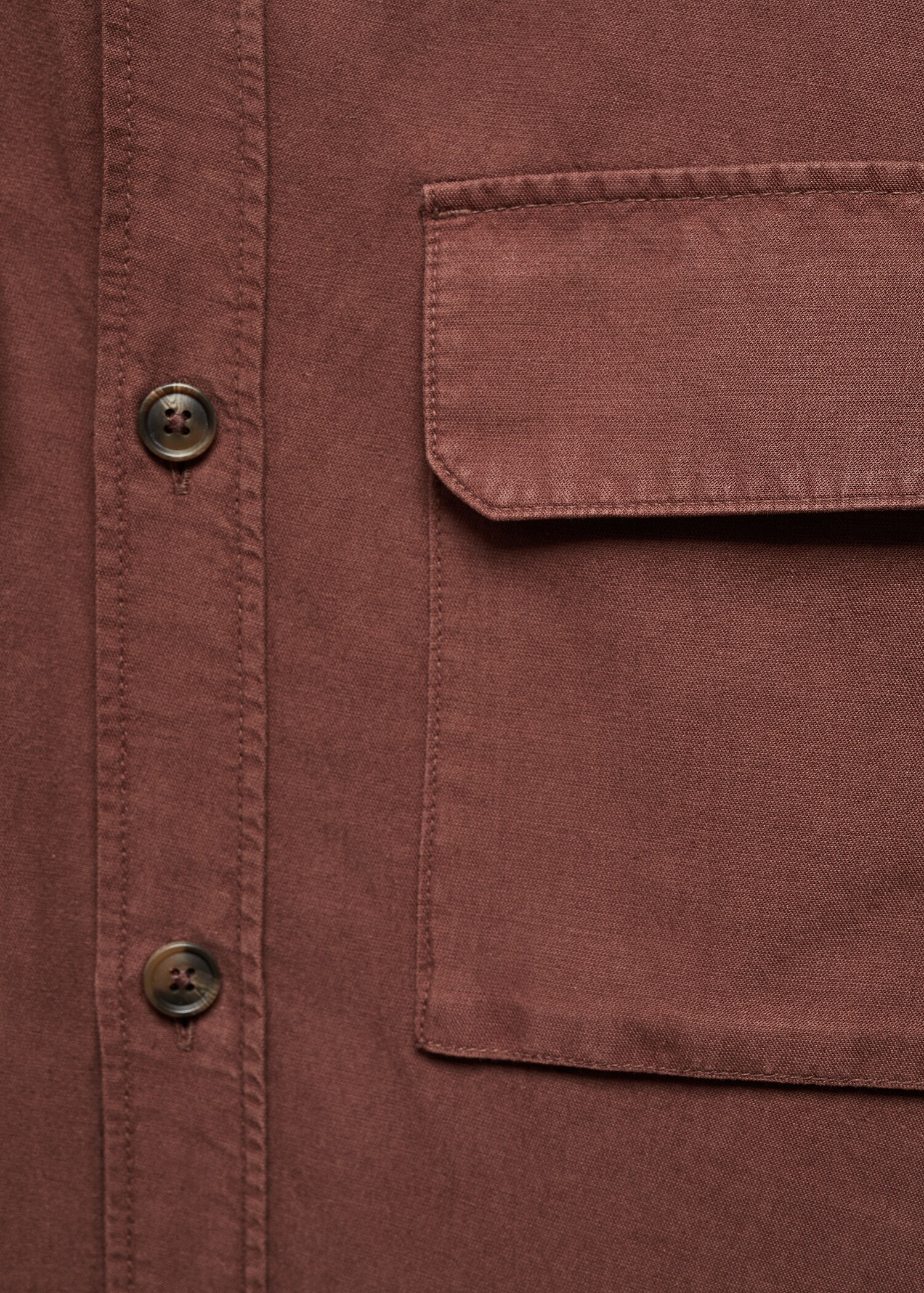 Linen overshirt with pockets - Details of the article 8