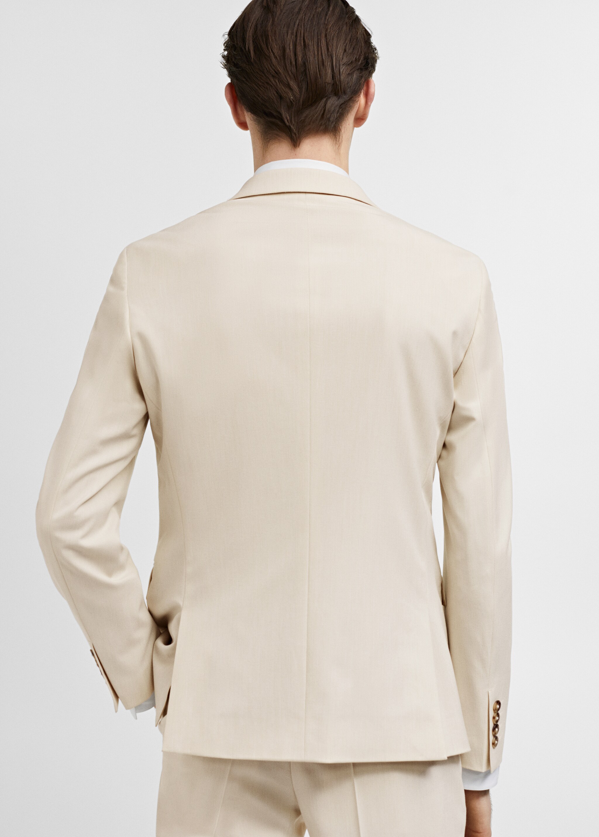 Костюмный пиджак super slim fit из ткани стретч - Обратная сторона изделия
