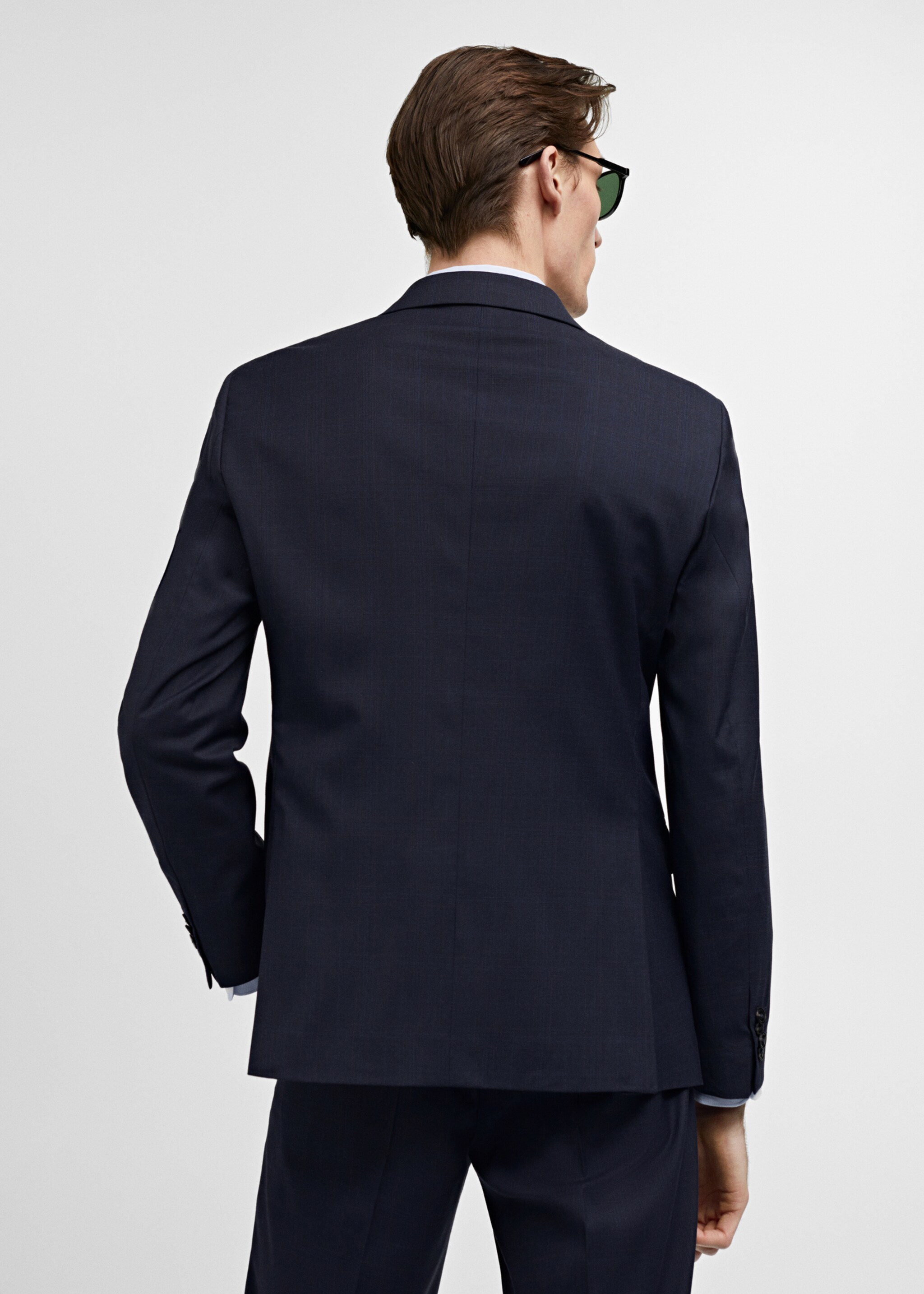 Stretch-fabric slim-fit suit jacket - Reverse of the article