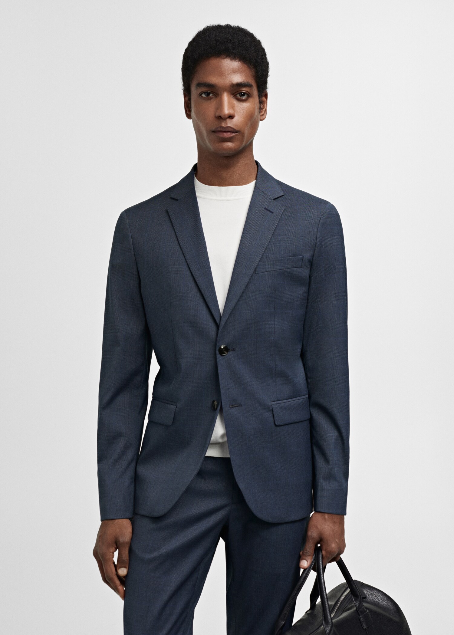 Blazer de fato stretch super slim fit - Plano médio