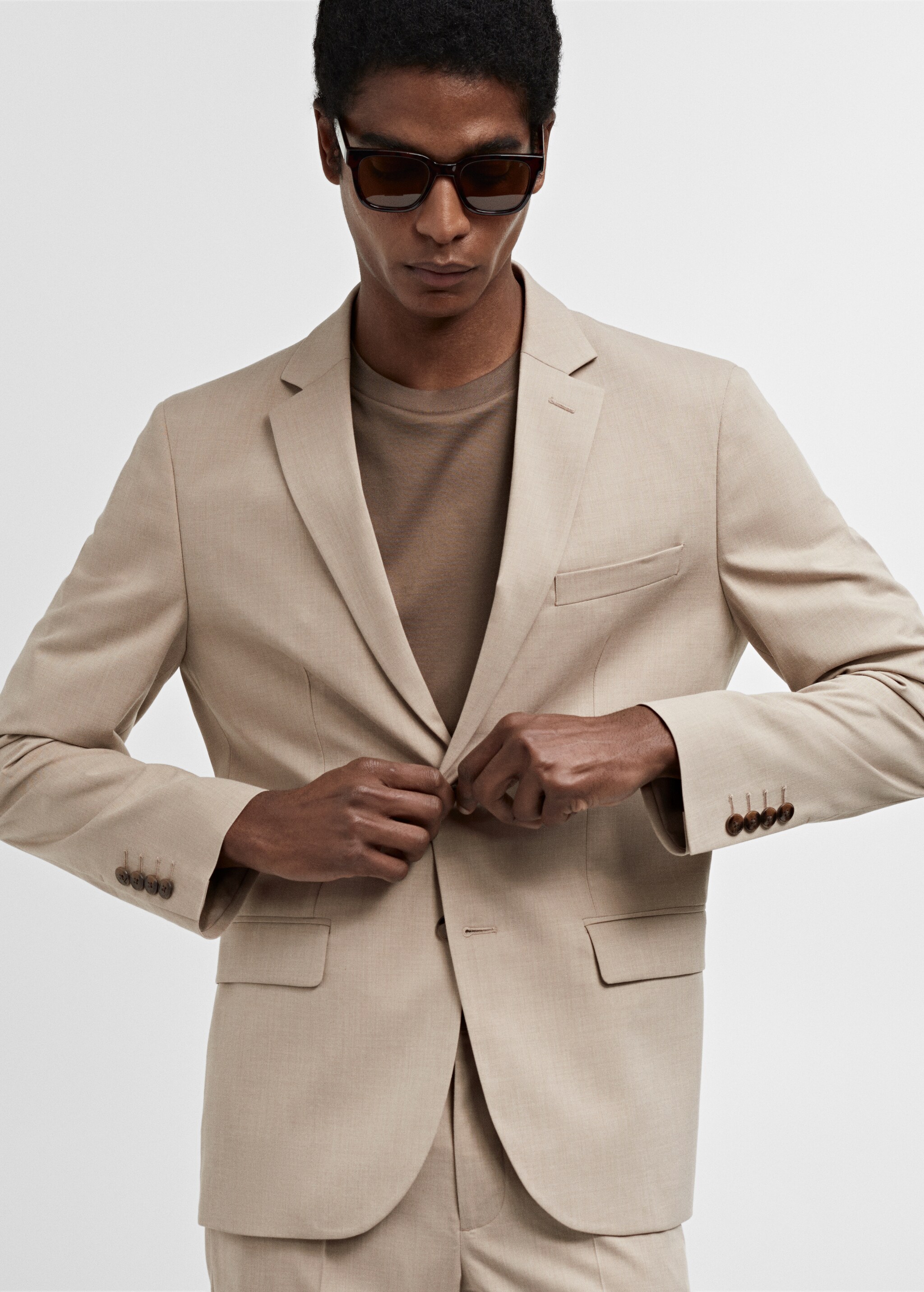 Super slim-fit suit jacket in stretch fabric - Details of the article 4