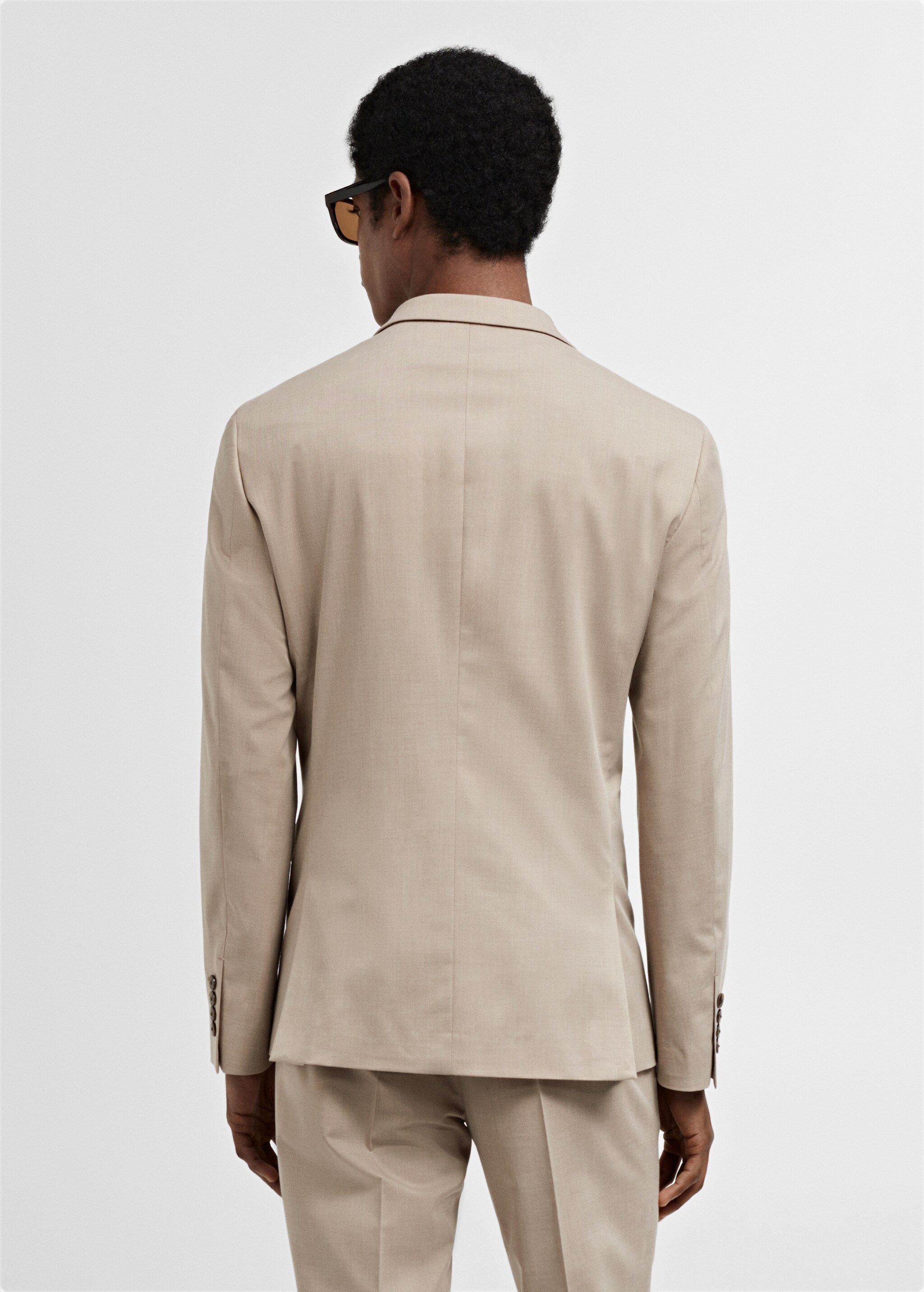 Костюмный пиджак super slim fit из ткани стретч - Обратная сторона изделия