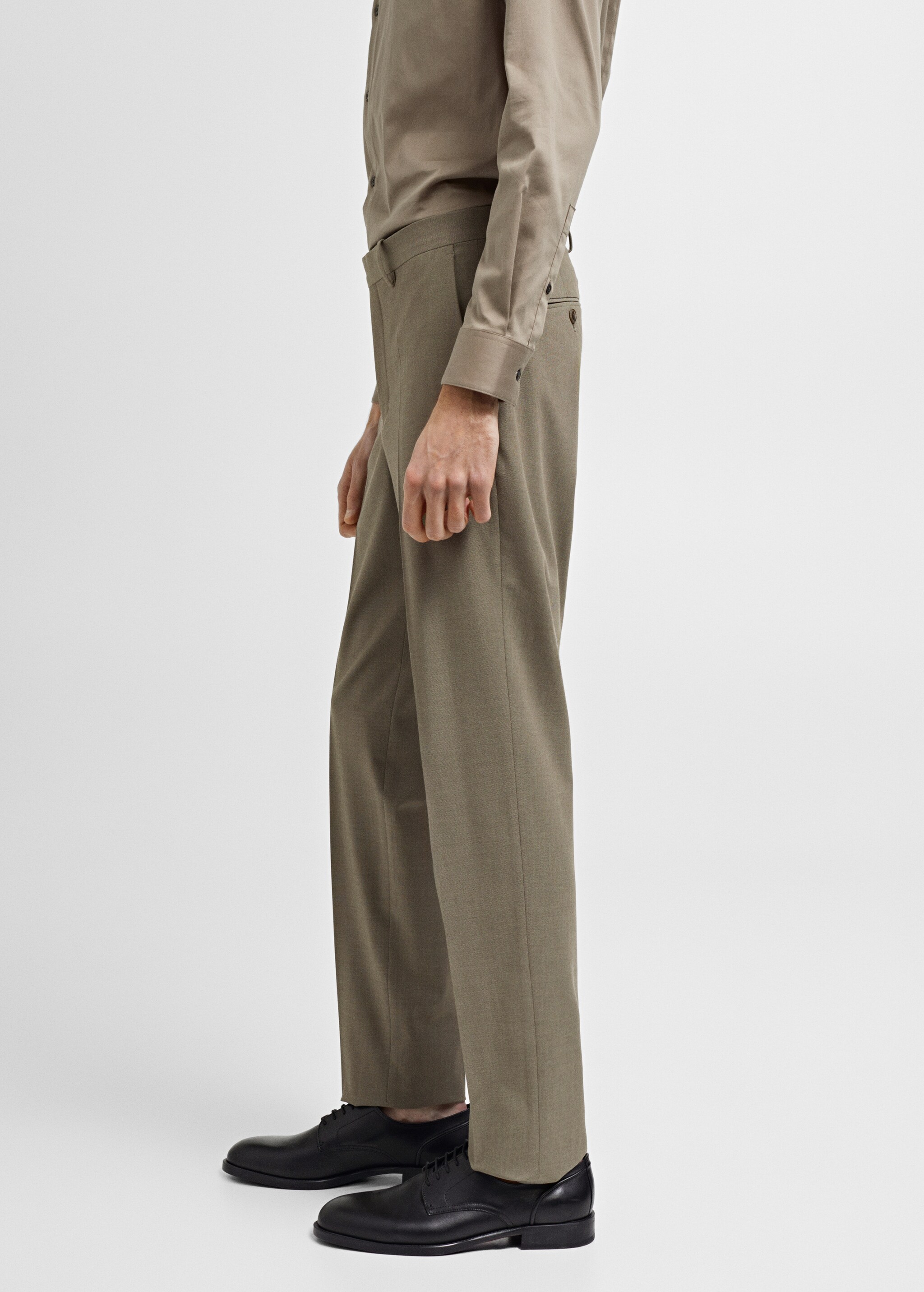 Костюмные брюки slim fit из ткани стретч - Деталь изделия 2