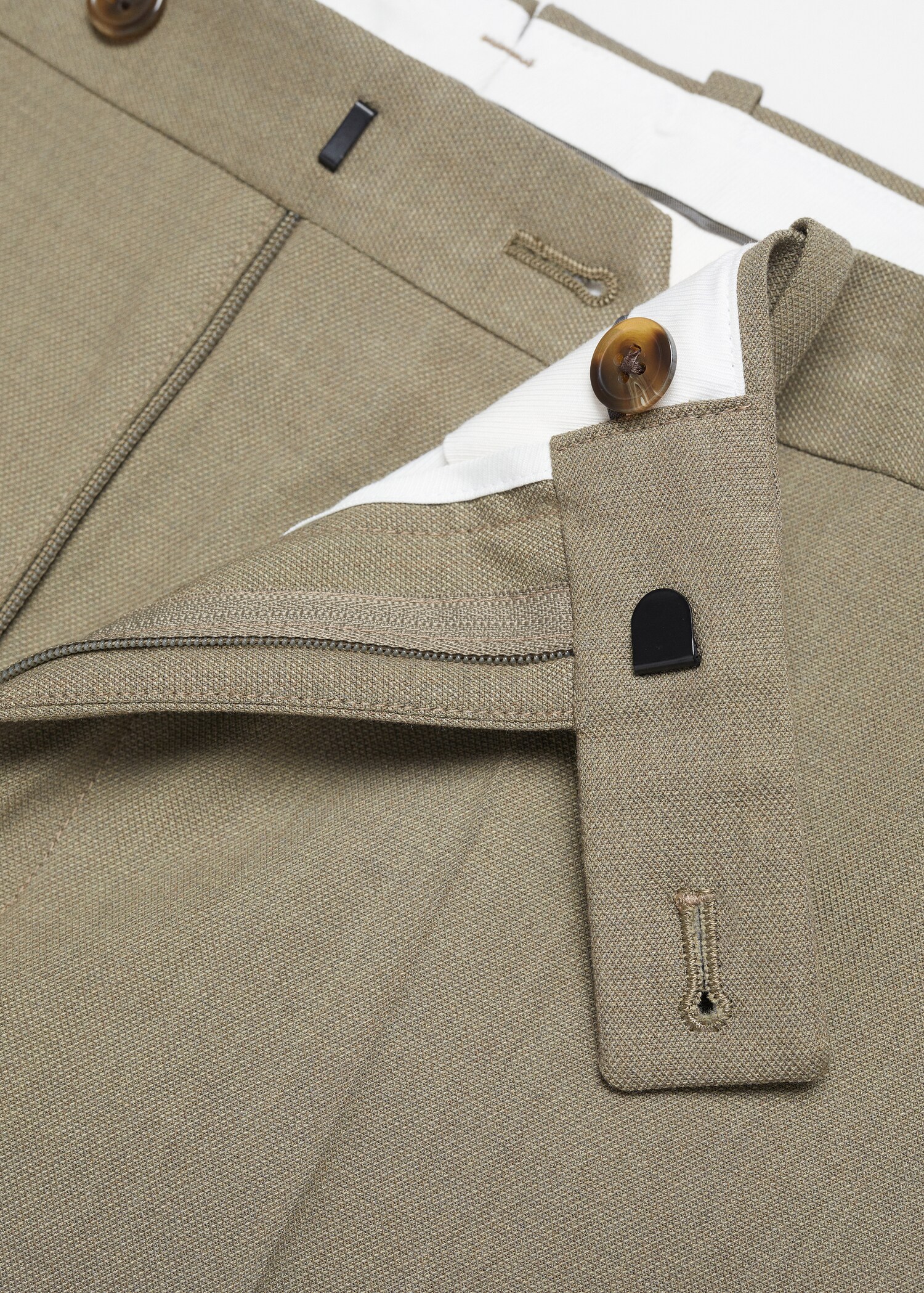 Stretch fabric slim-fit suit trousers - Details of the article 8