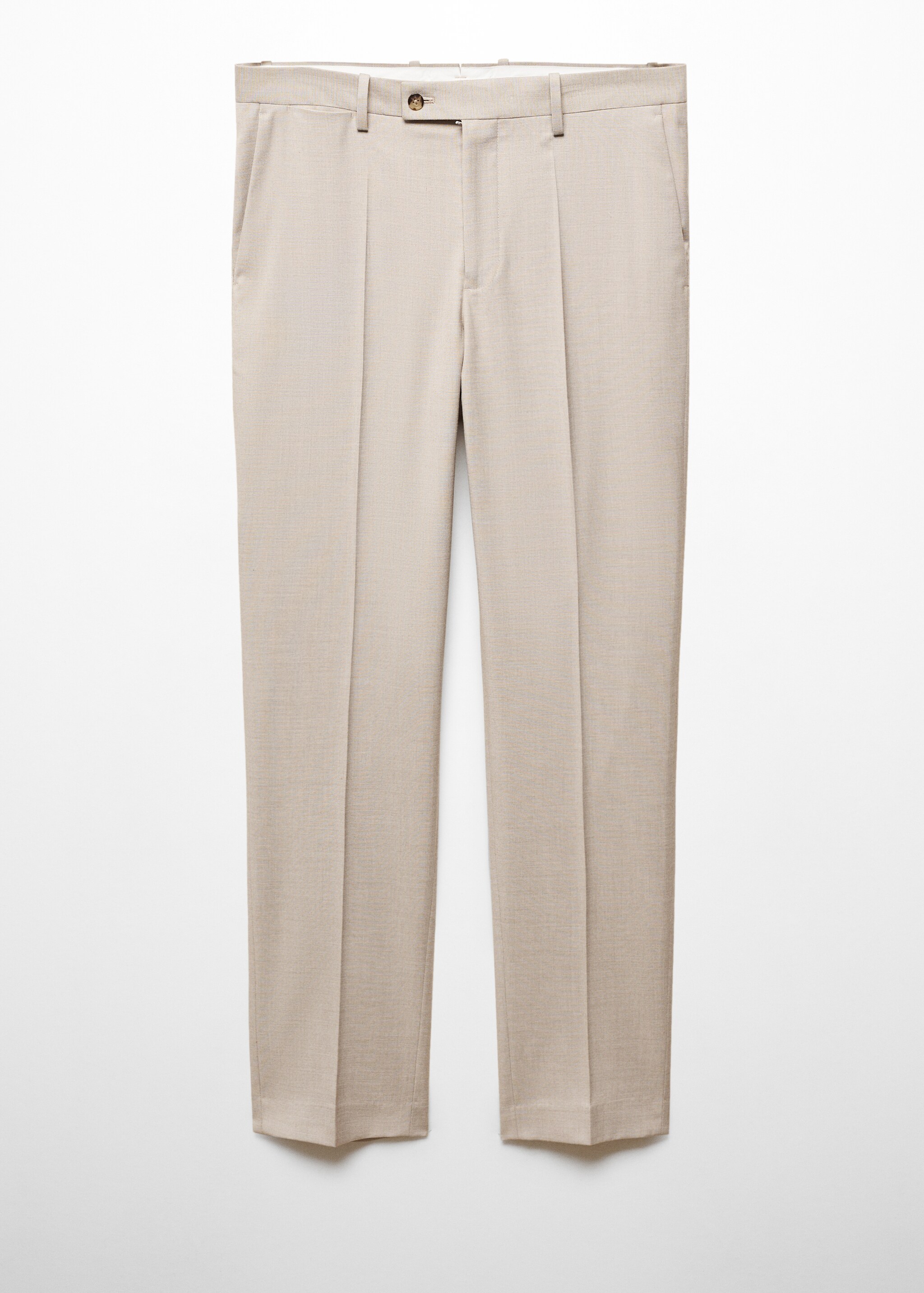 Костюмные брюки slim fit из ткани стретч - Изделие без модели