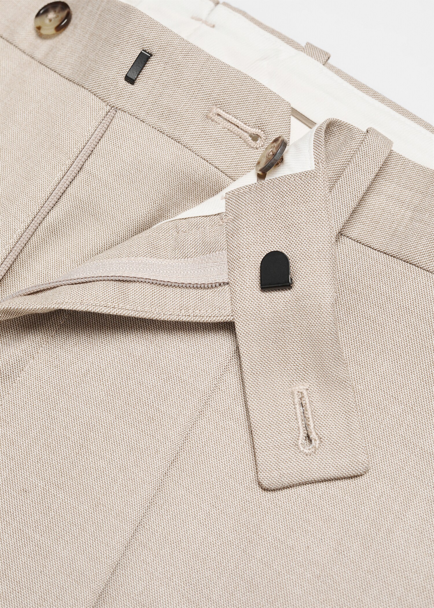 Stretch fabric slim-fit suit trousers - Details of the article 8