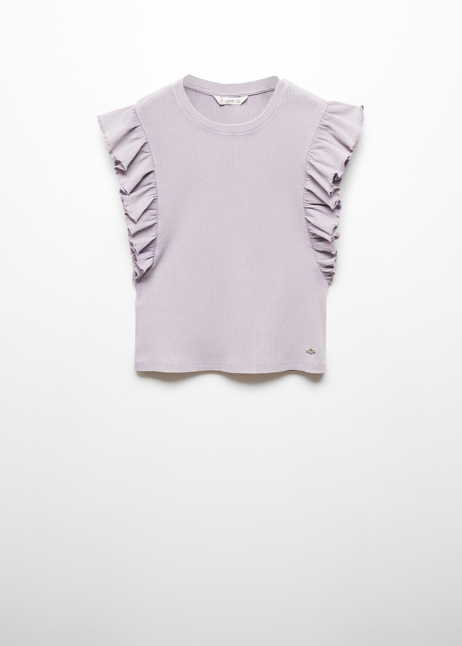 Baumwoll-T-Shirt mit Volantdetails - Artikel ohne Model