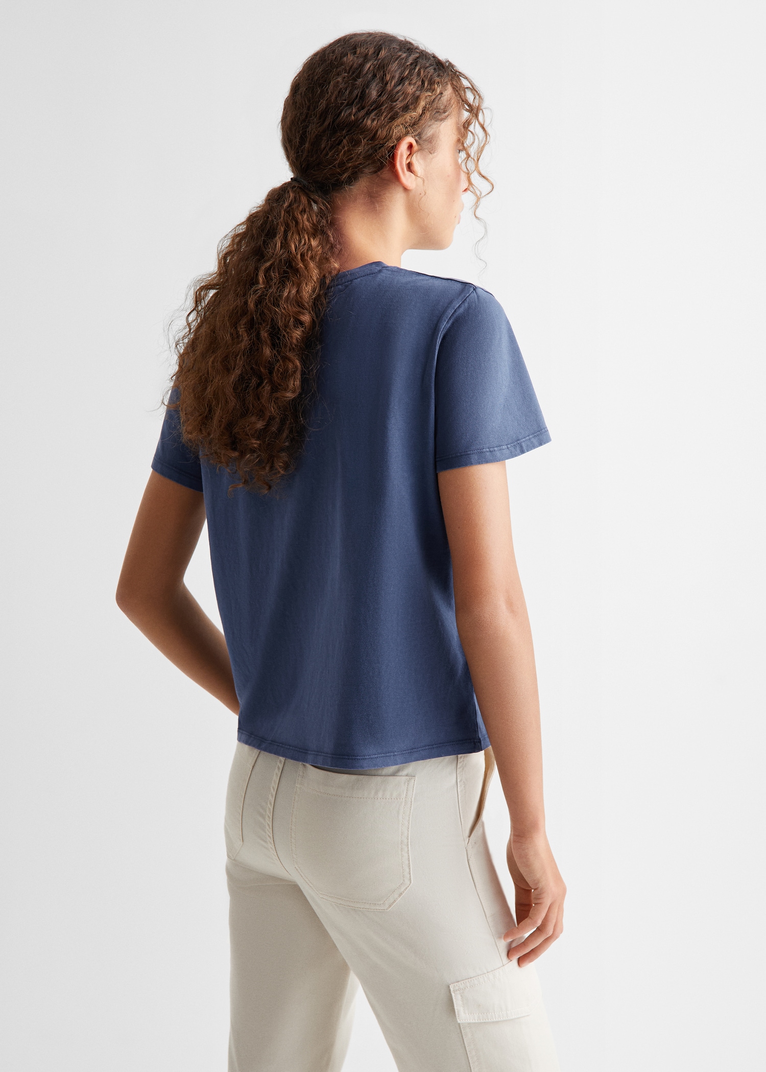 T-Shirt mit Textaufdruck - Rückseite des Artikels