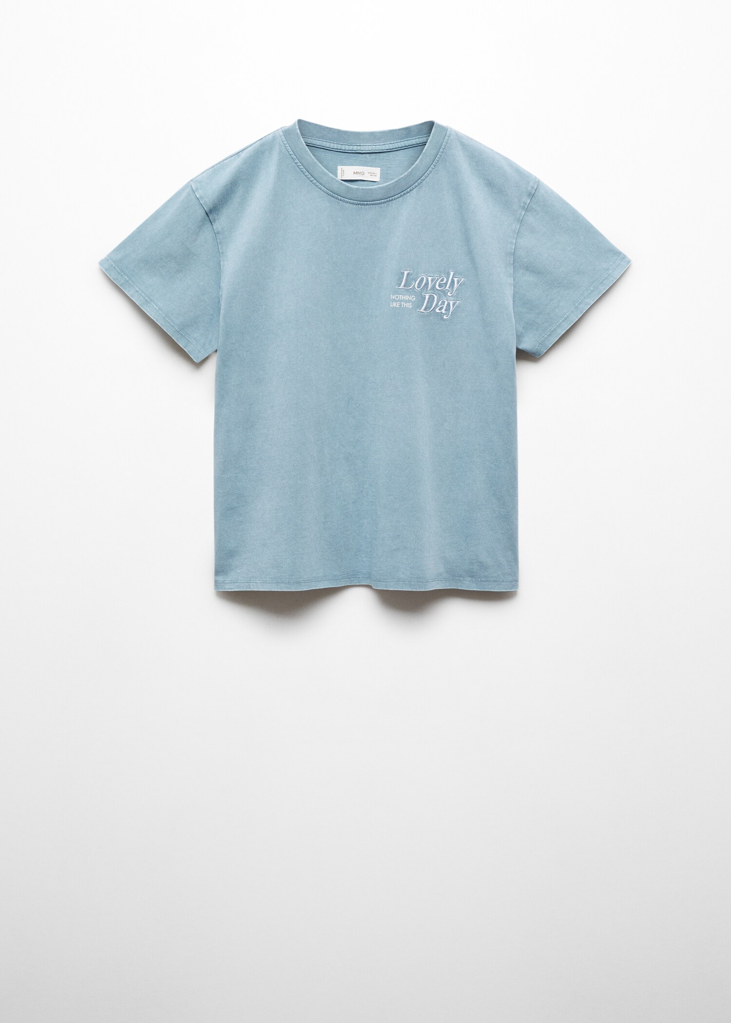 T-Shirt mit gestickter Aufschrift - Artikel ohne Model