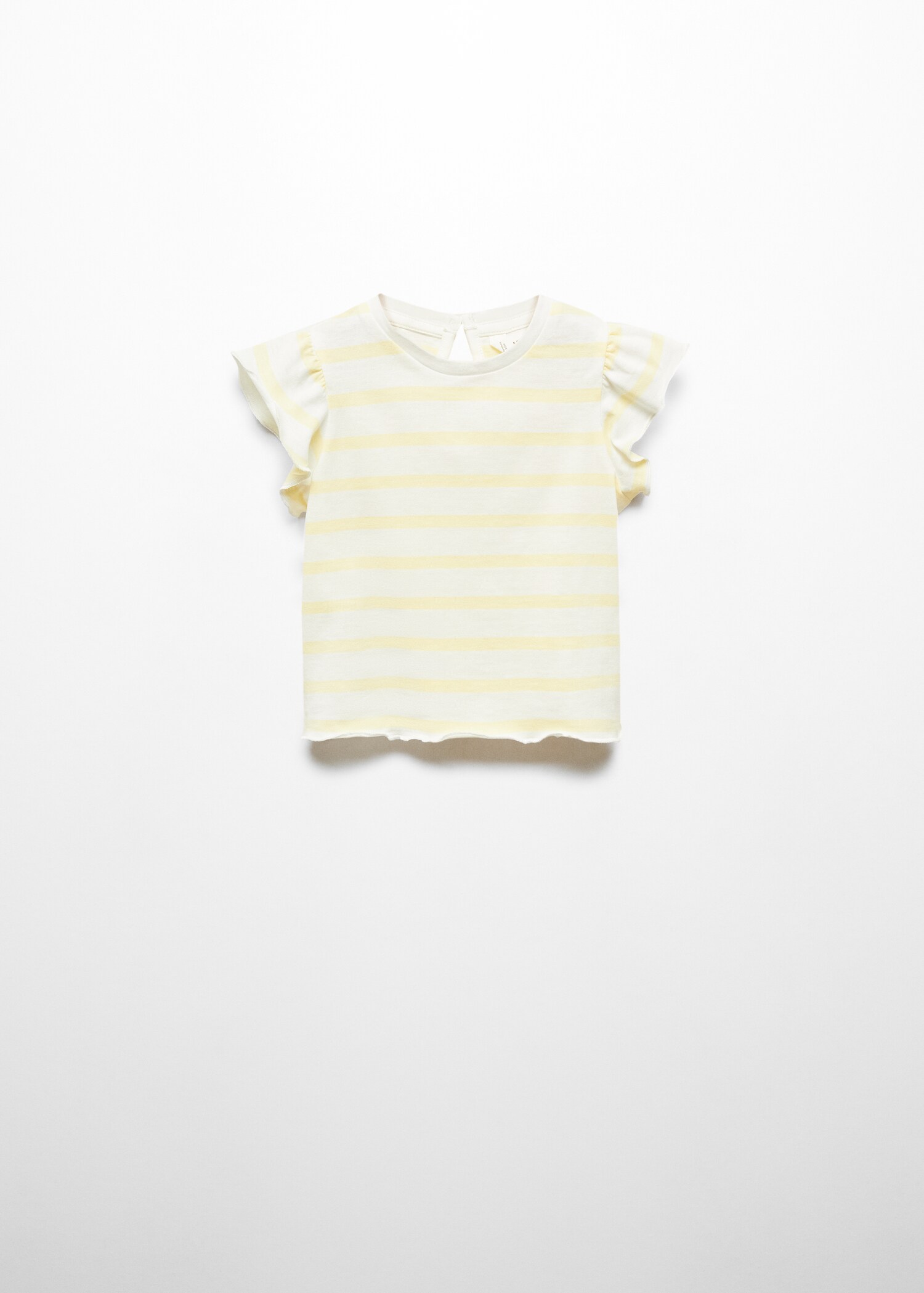 T-shirt às riscas com folhos - Artigo sem modelo
