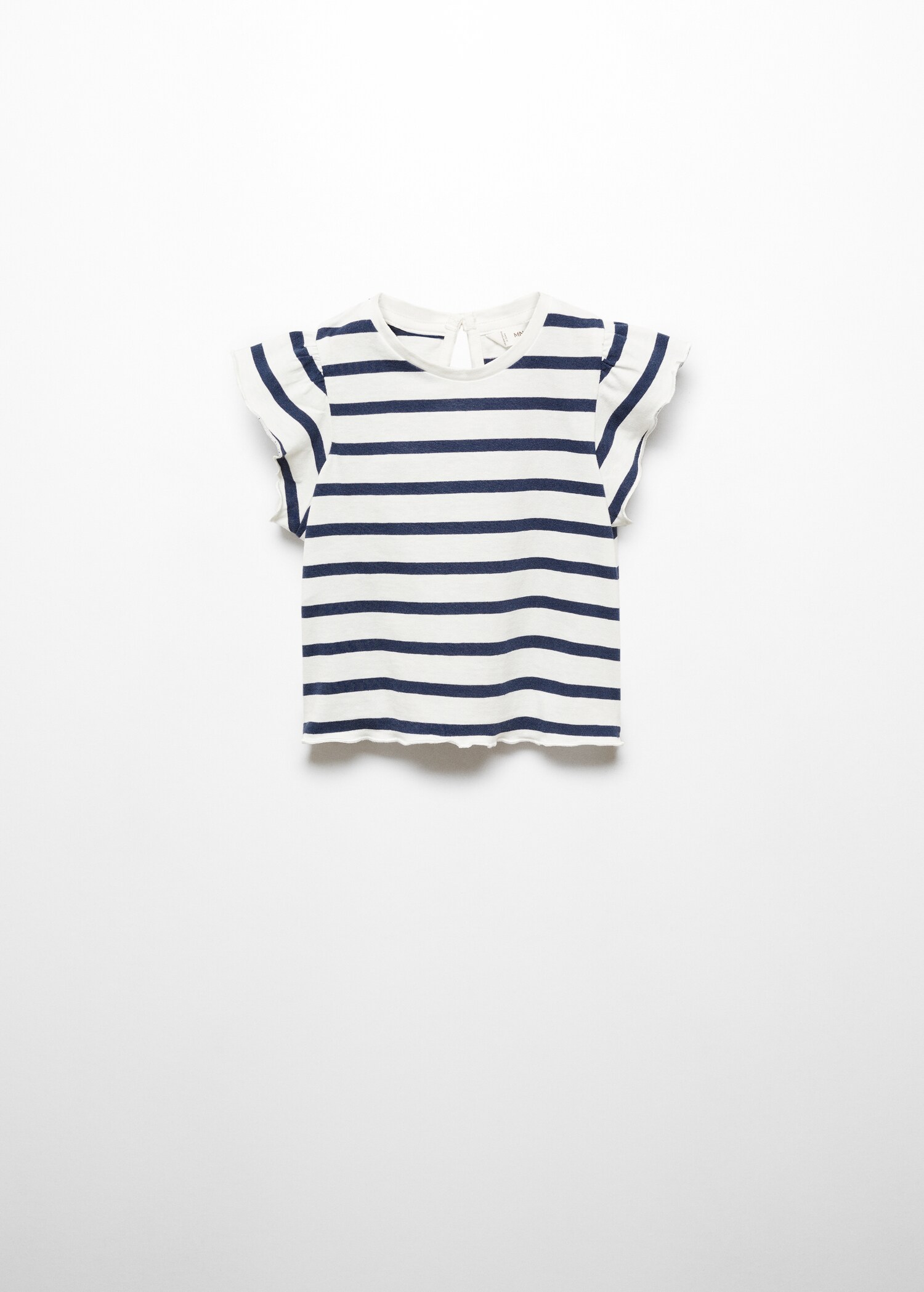 T-shirt às riscas com folhos - Artigo sem modelo
