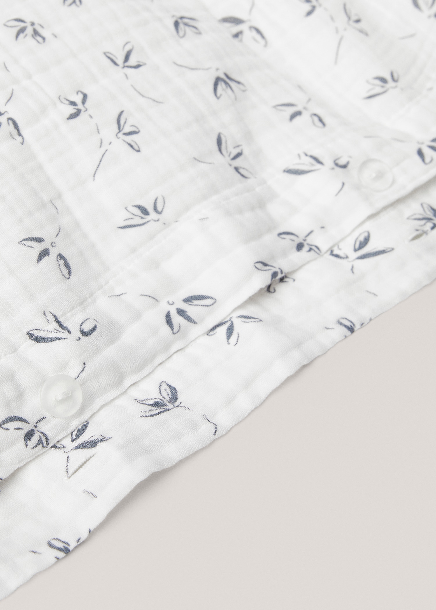 Chiffon-Bettbezug mit Blumenmuster für 135 cm Bett - Detail des Artikels 2