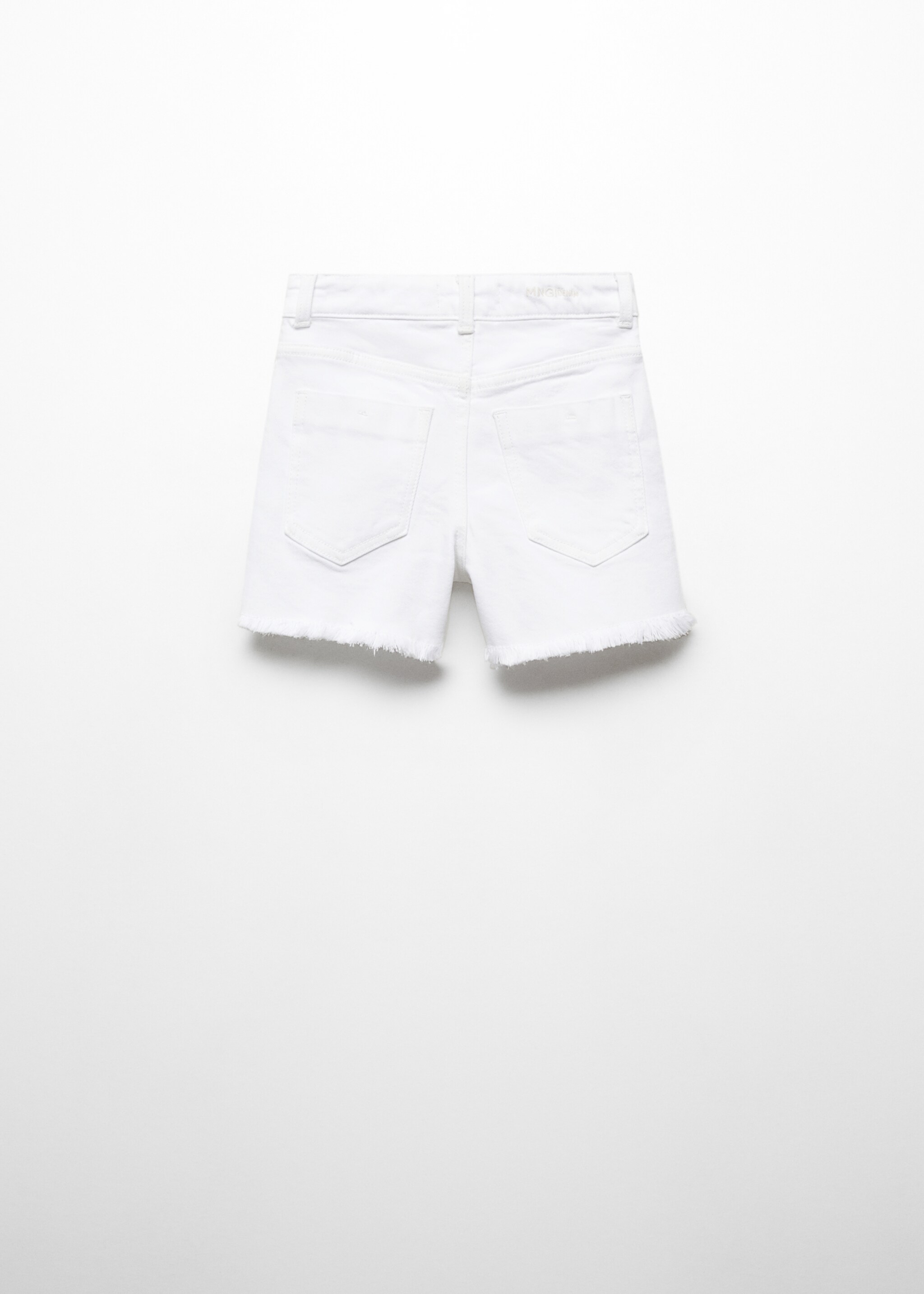 Denim shorts with buttons - Reverse of the article, White. Ref: 67016014-00.