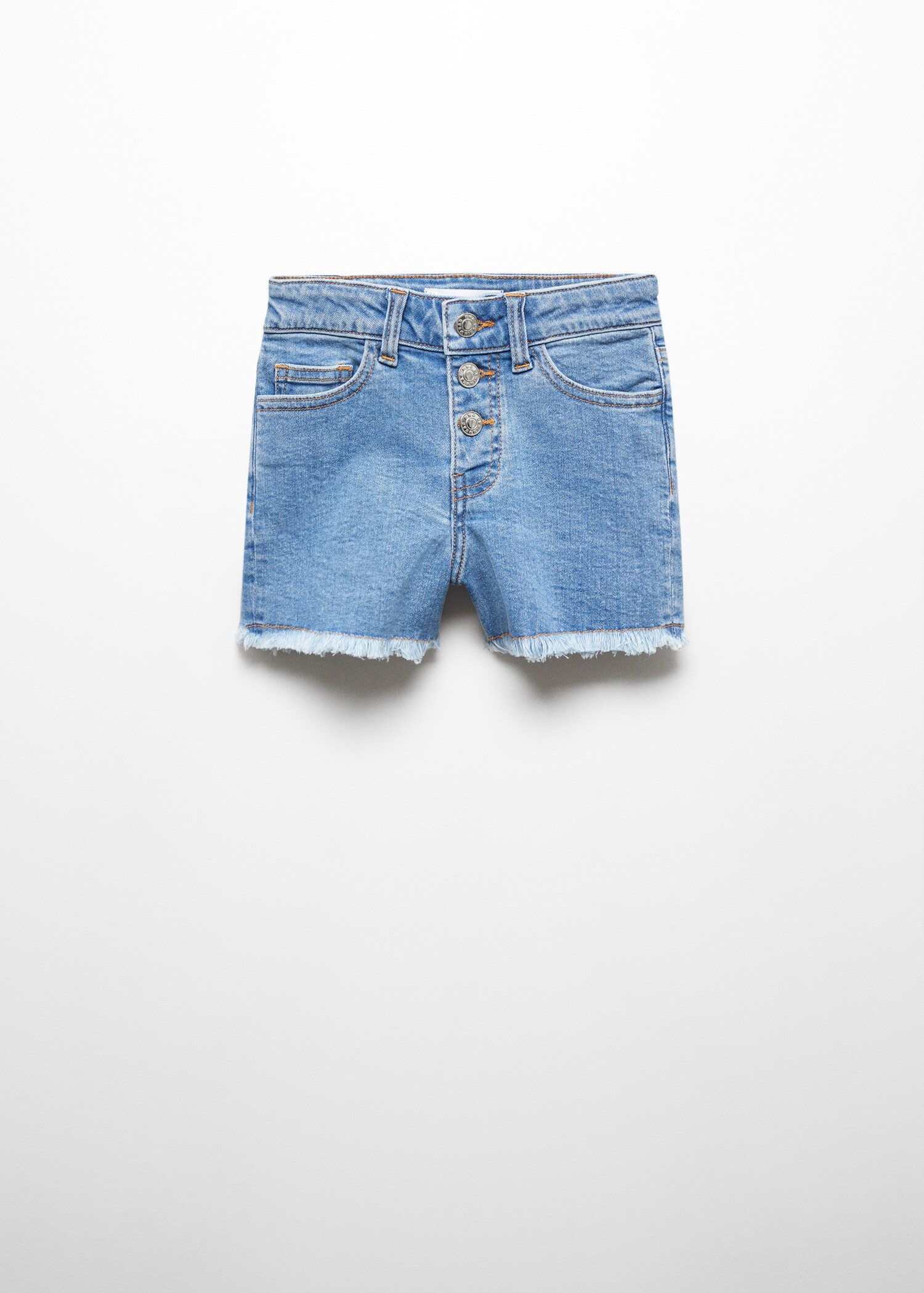 Denim shorts with buttons - Article without model