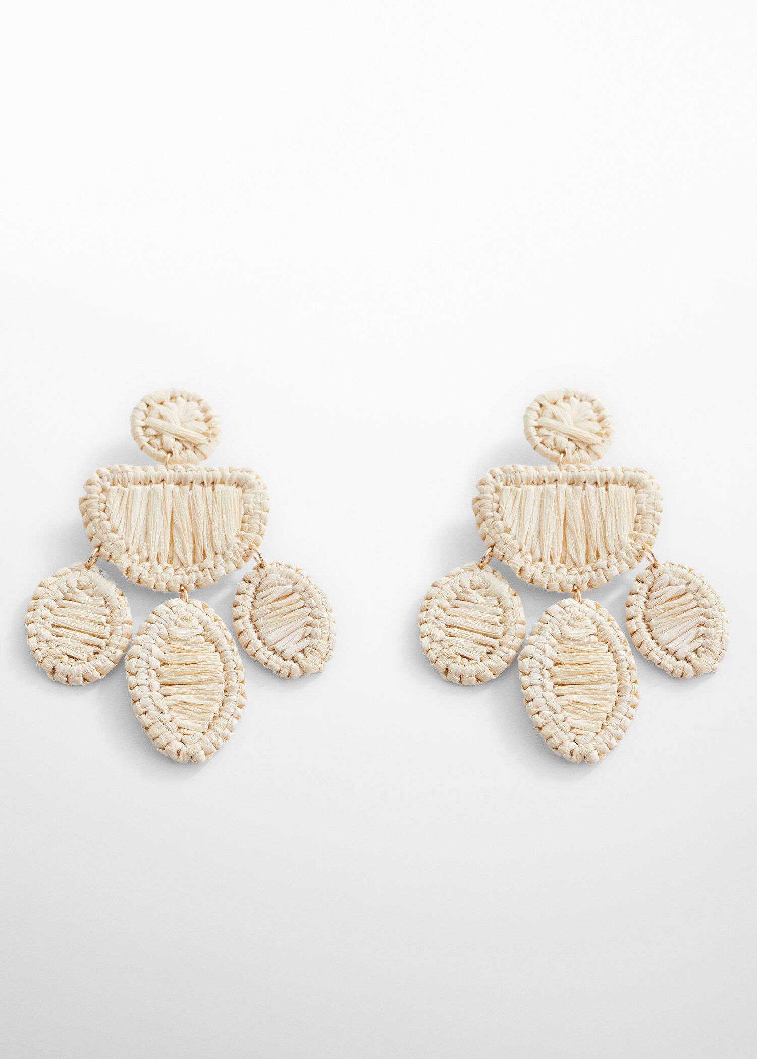 Long raffia earrings - Article without model