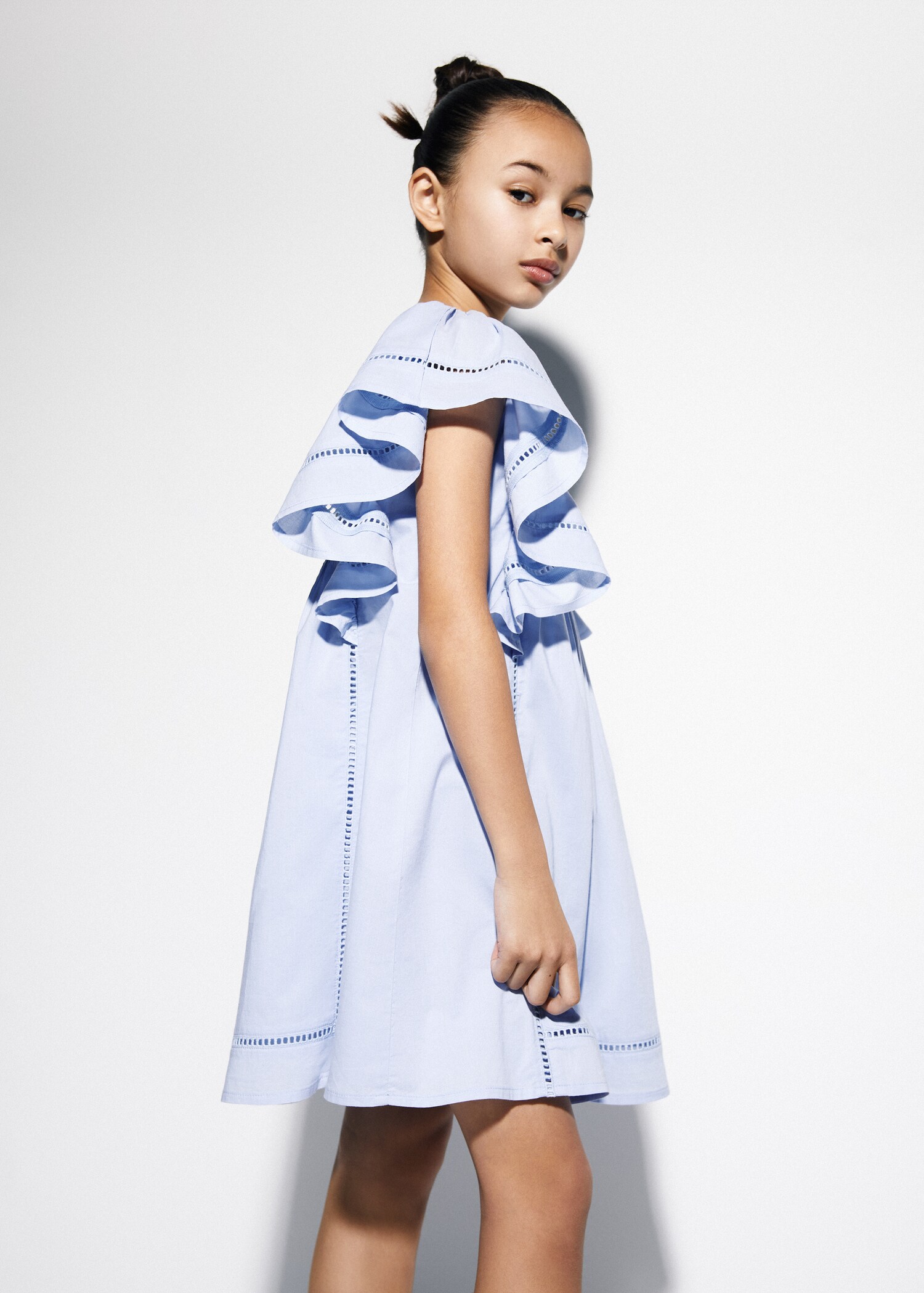 Broderie anglaise Ruffled dress - Medium plane