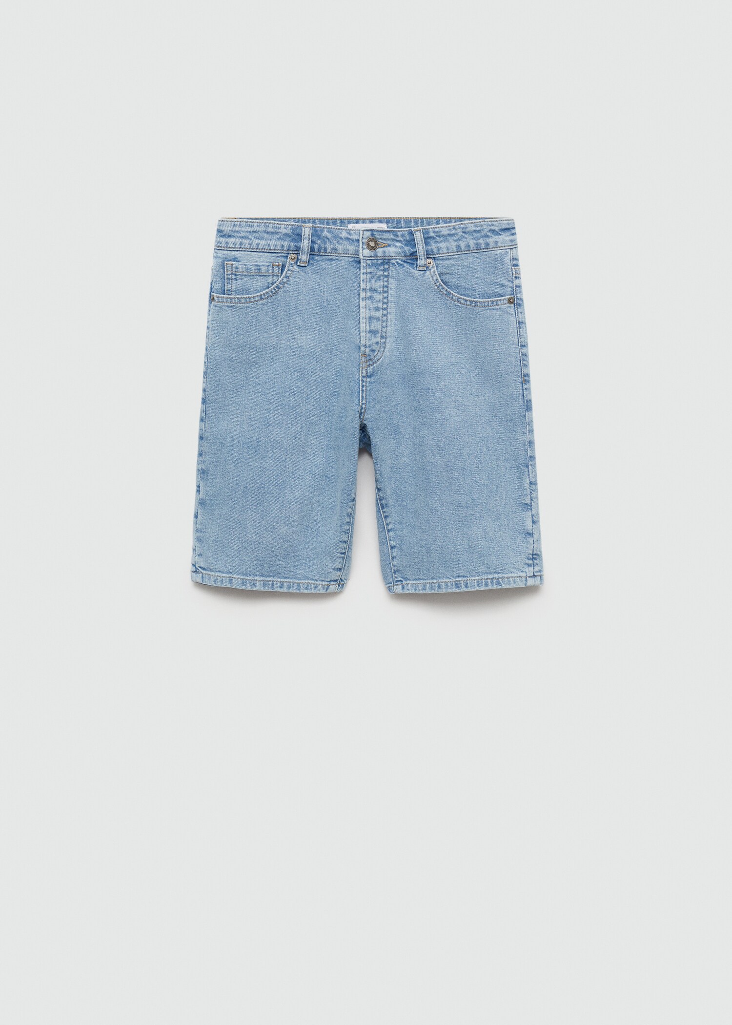 Cotton denim bermuda shorts - Article without model