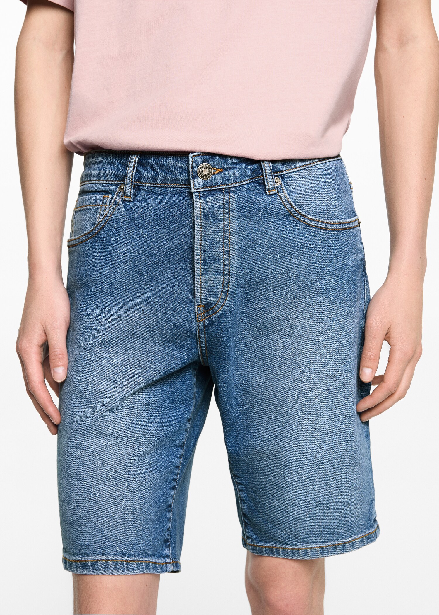 Cotton denim bermuda shorts - Details of the article 6
