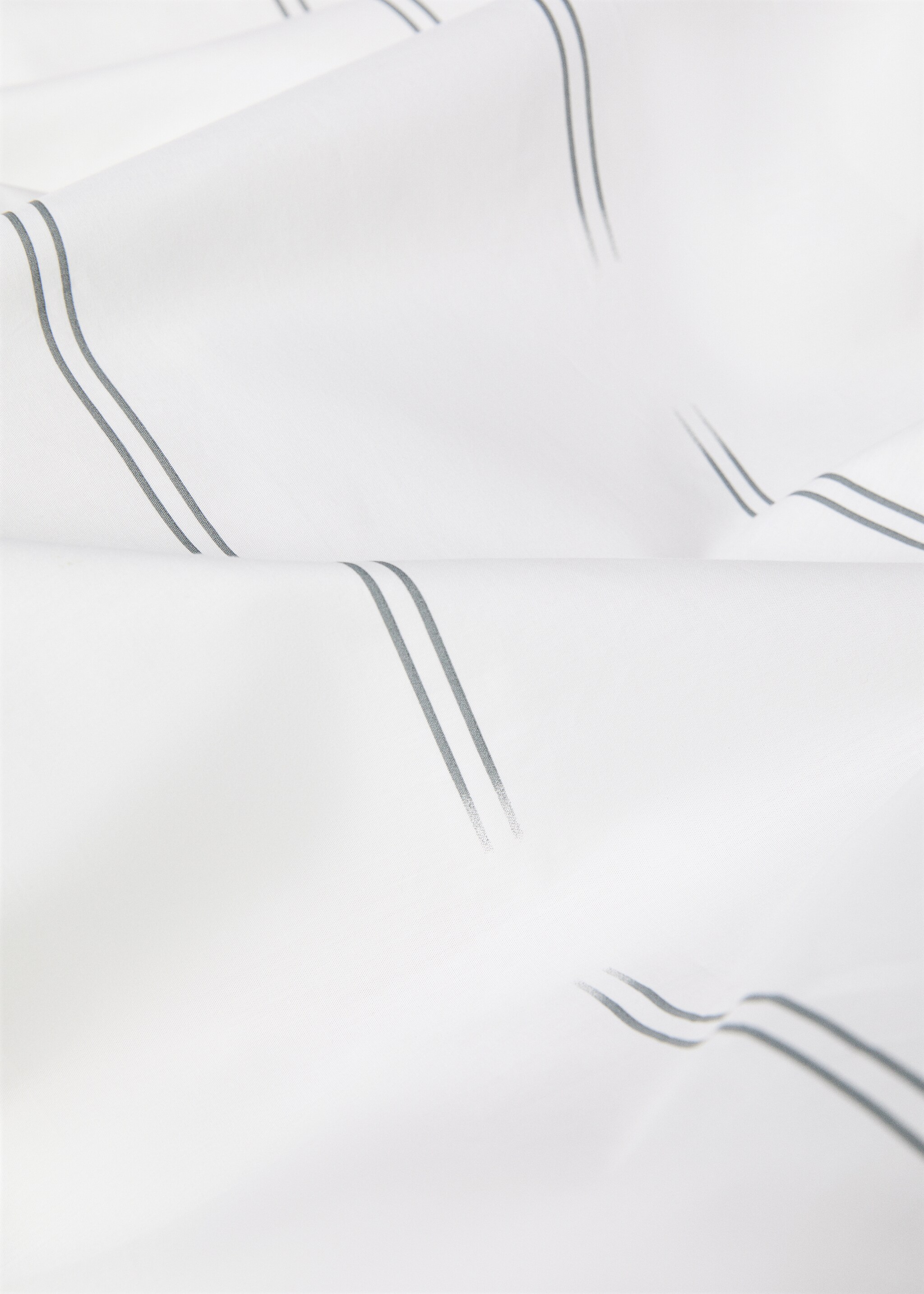 Påslakan i bomull randigt mönster 150/160 cm säng - Detaljer om artikeln 1