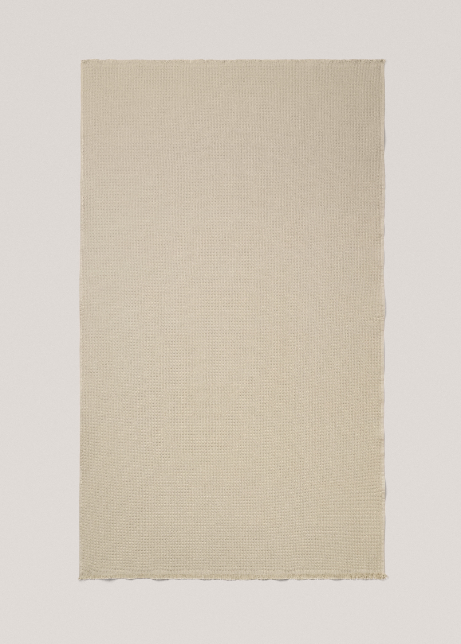 Cotton waffle bath towel with fringes 90x150cm - Article without model