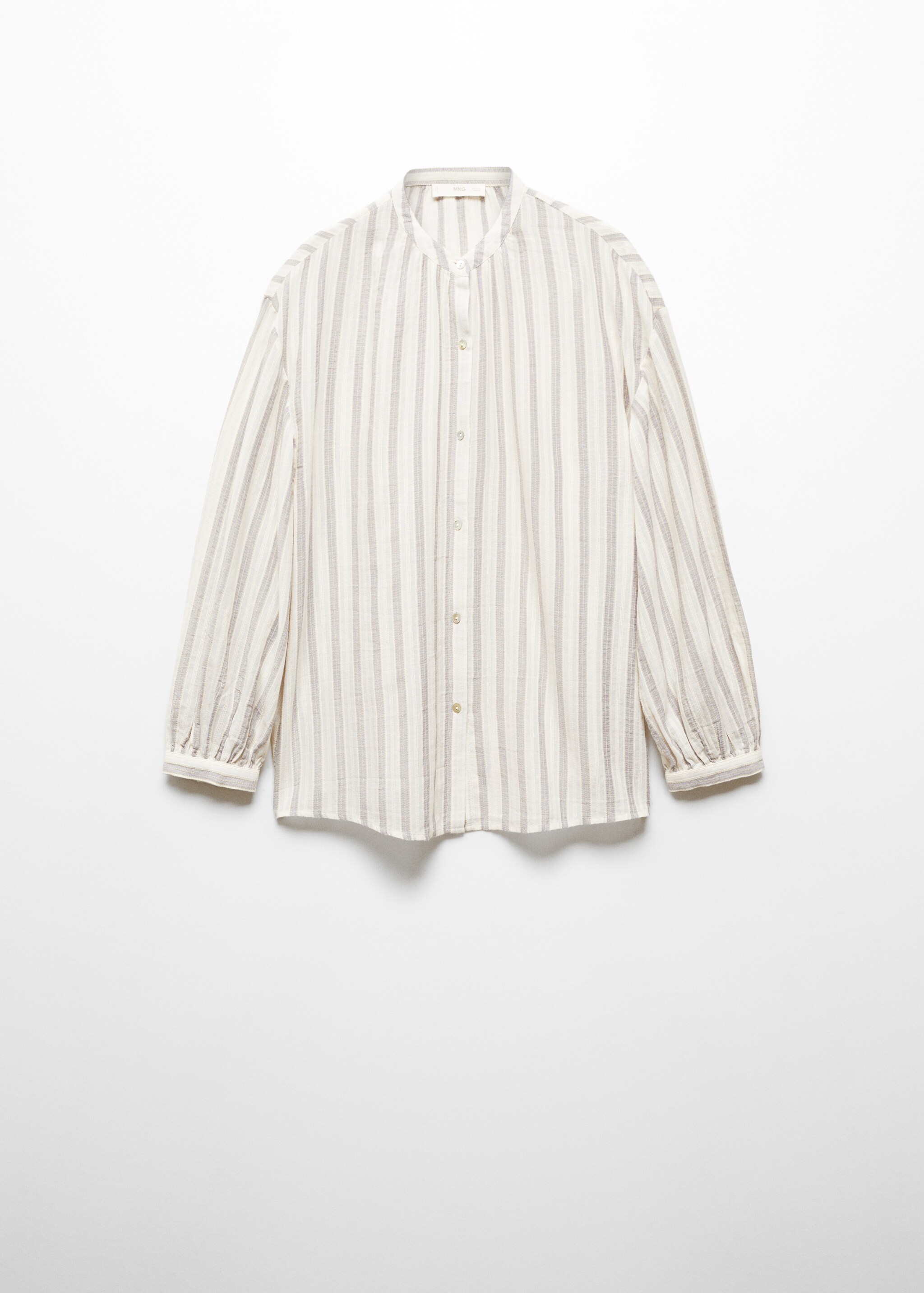 Puffed sleeves striped shirt - Article without model
