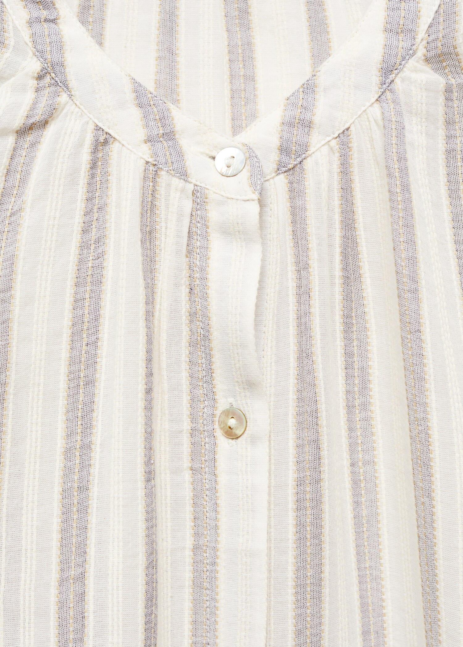 Puffed sleeves striped shirt - Details of the article 8