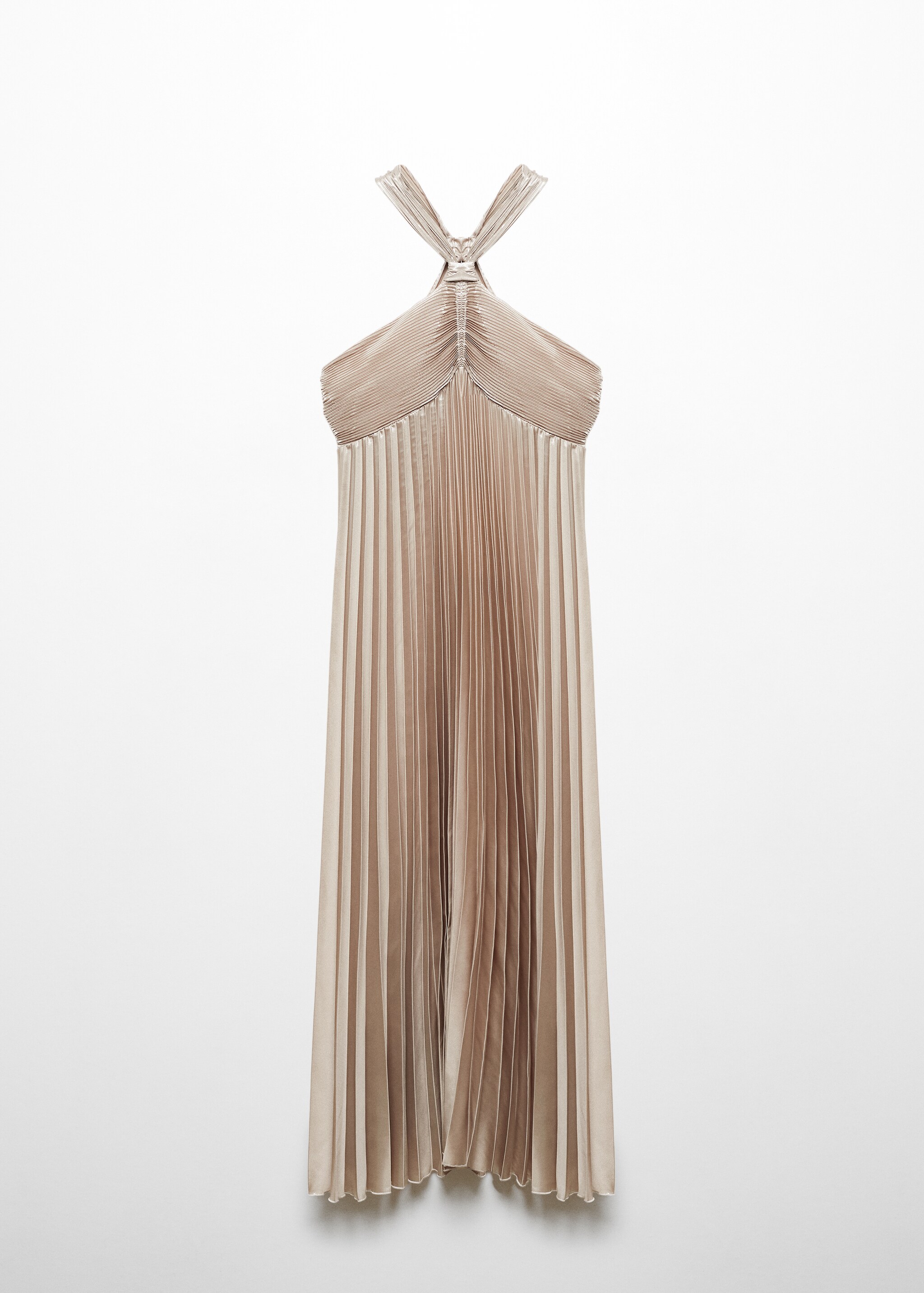 Rochie plisată cu guler halter - Articol fără model