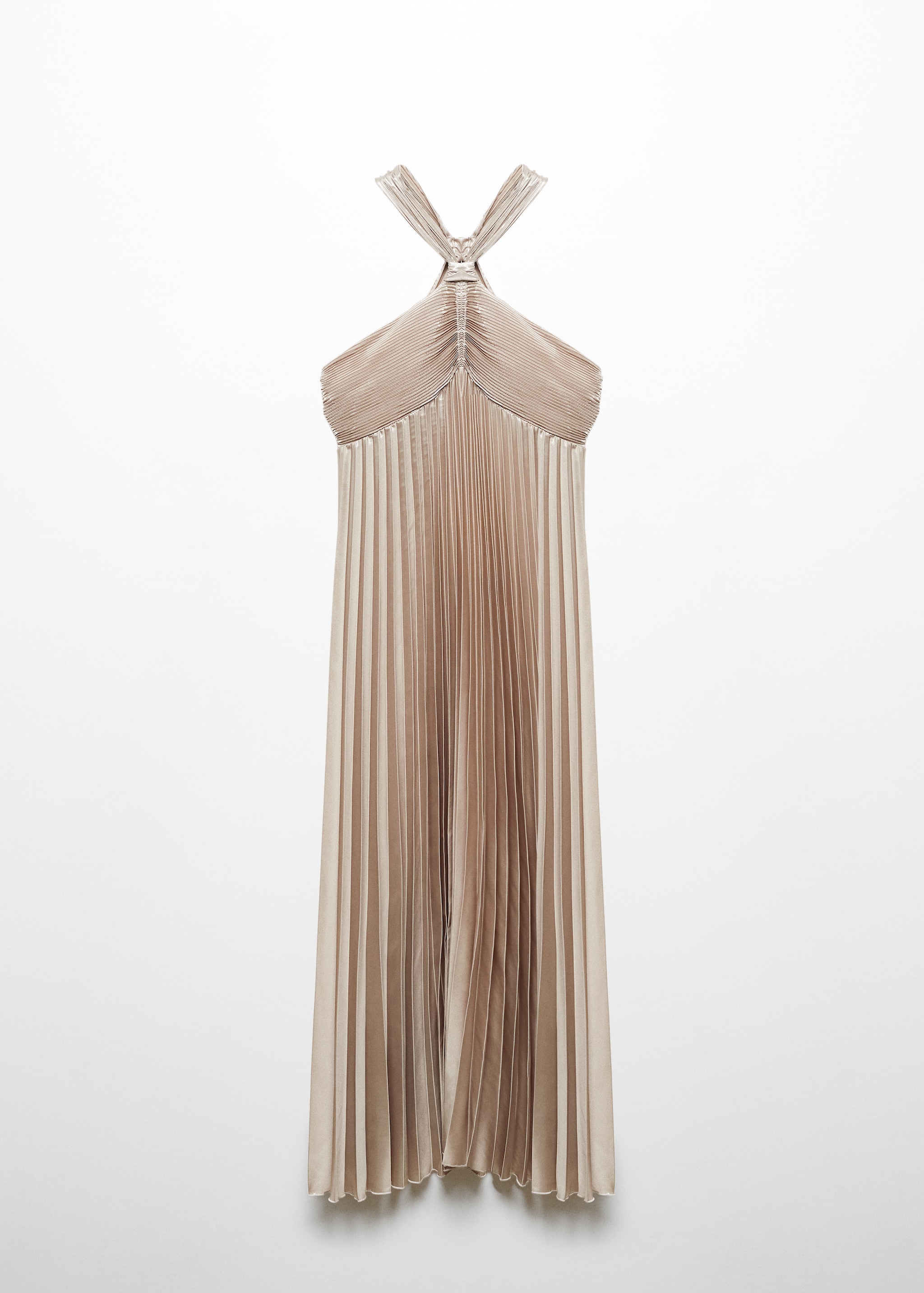 فستان بطيات ورقبة halter - منتج دون نموذج
