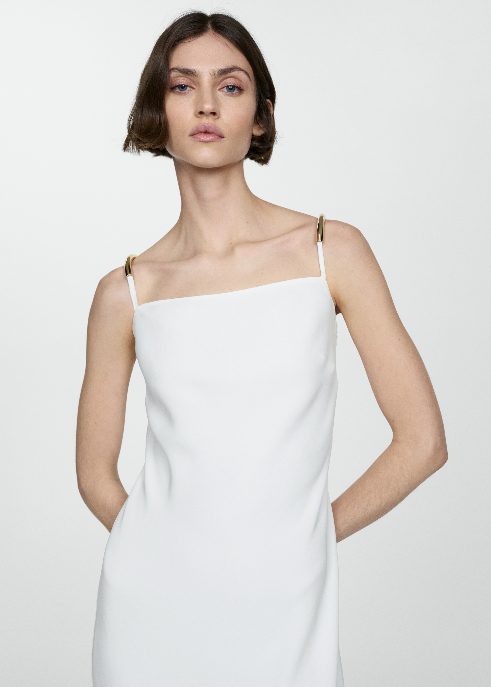 Strapless dress with metallic detail - Details of the article 1