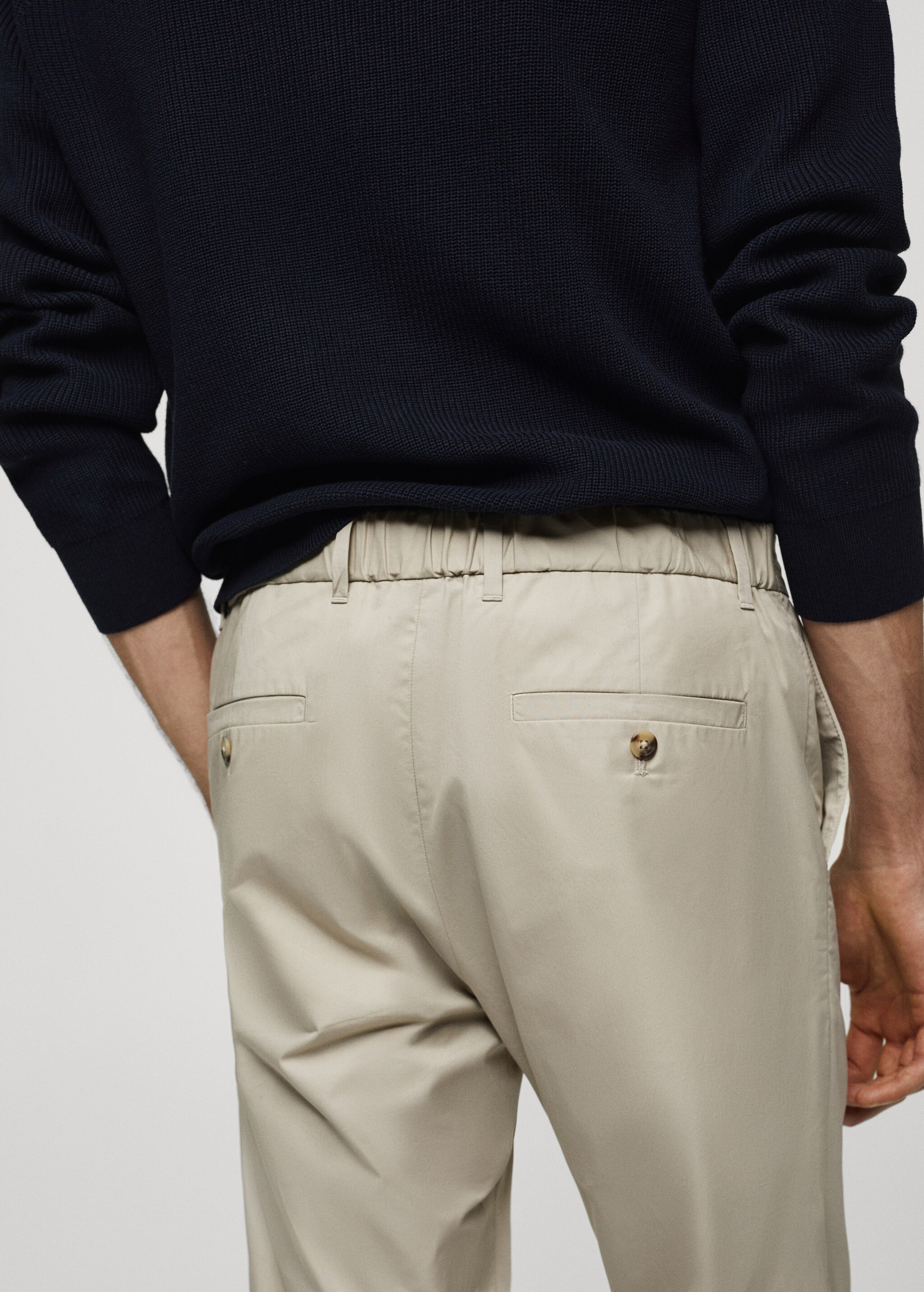 100% slim-fit cotton trousers - Details of the article 4