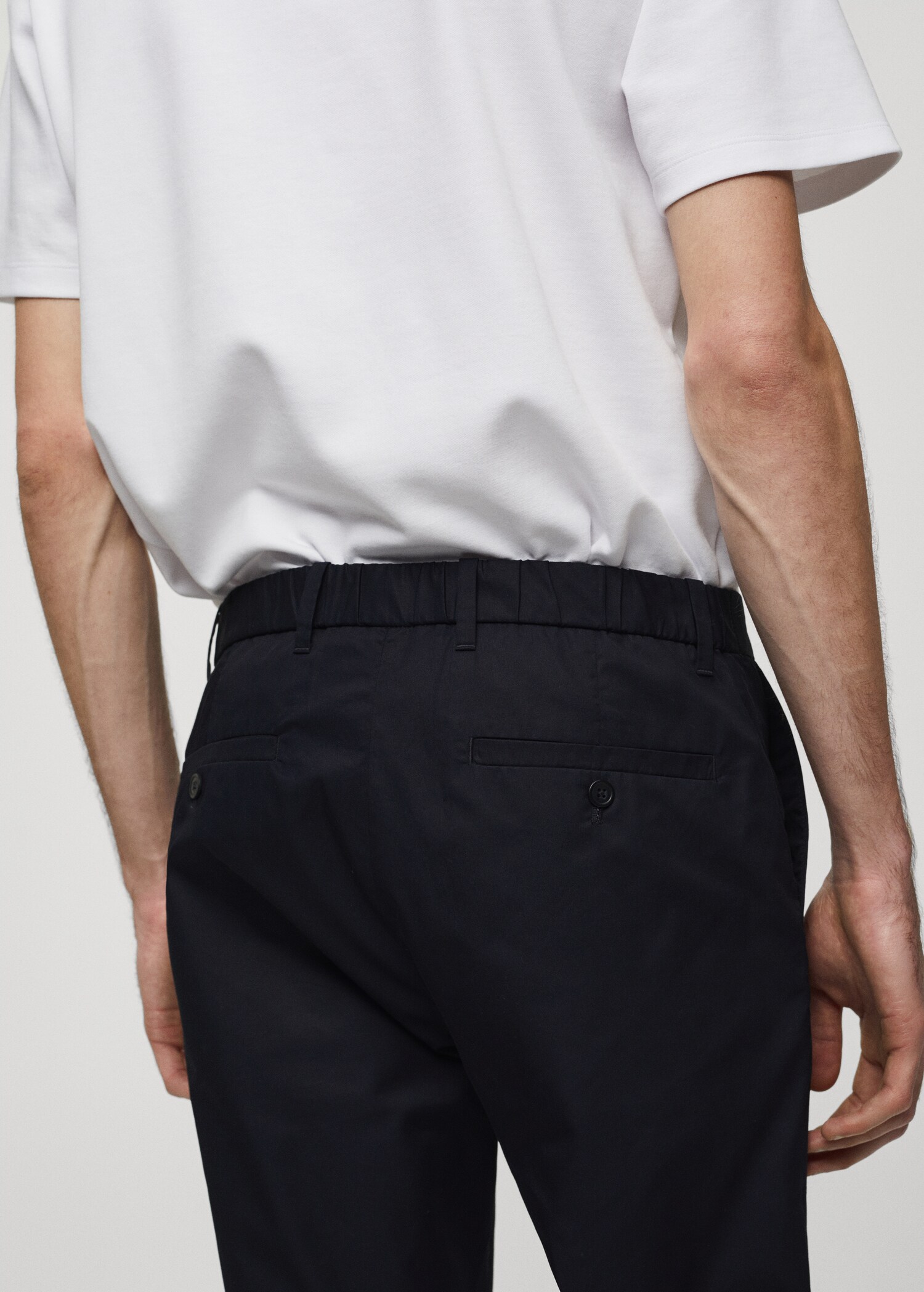 100% slim-fit cotton trousers - Details of the article 4