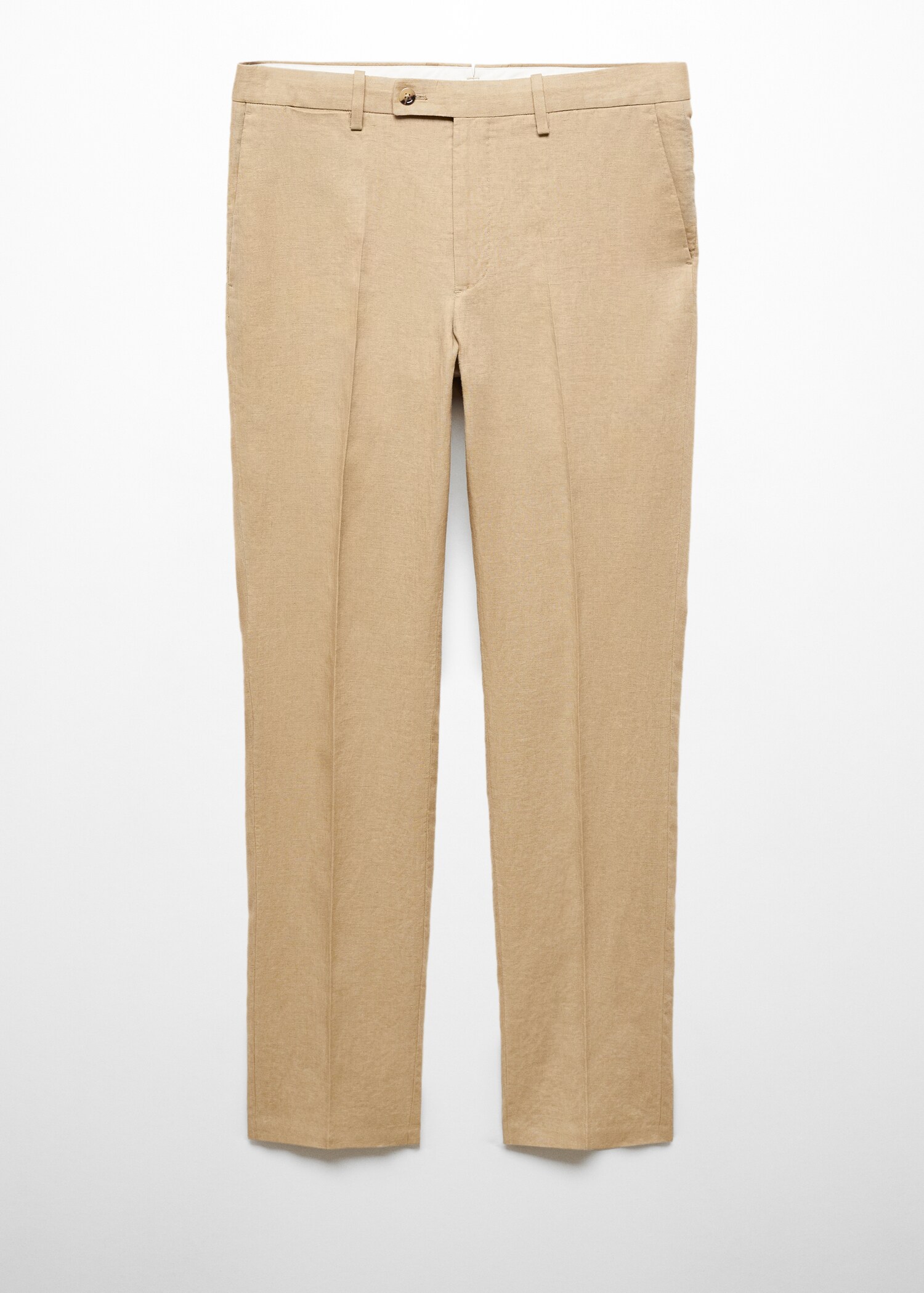 100% linen slim-fit suit trousers  - Article without model
