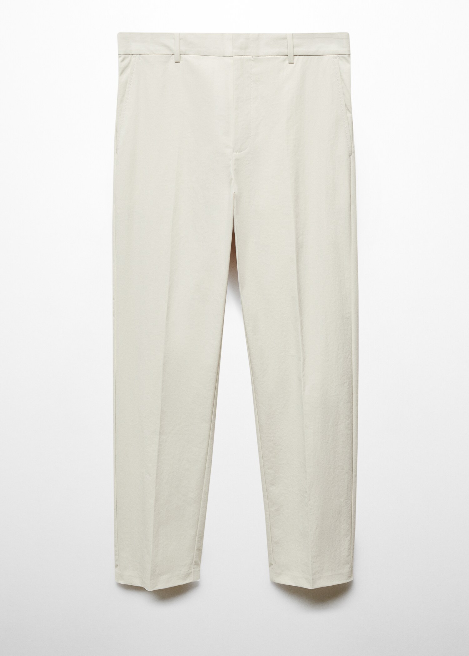 Slim fit technical fabric trousers - Article without model