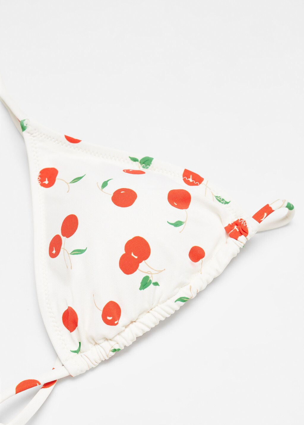 white cherry bikini top