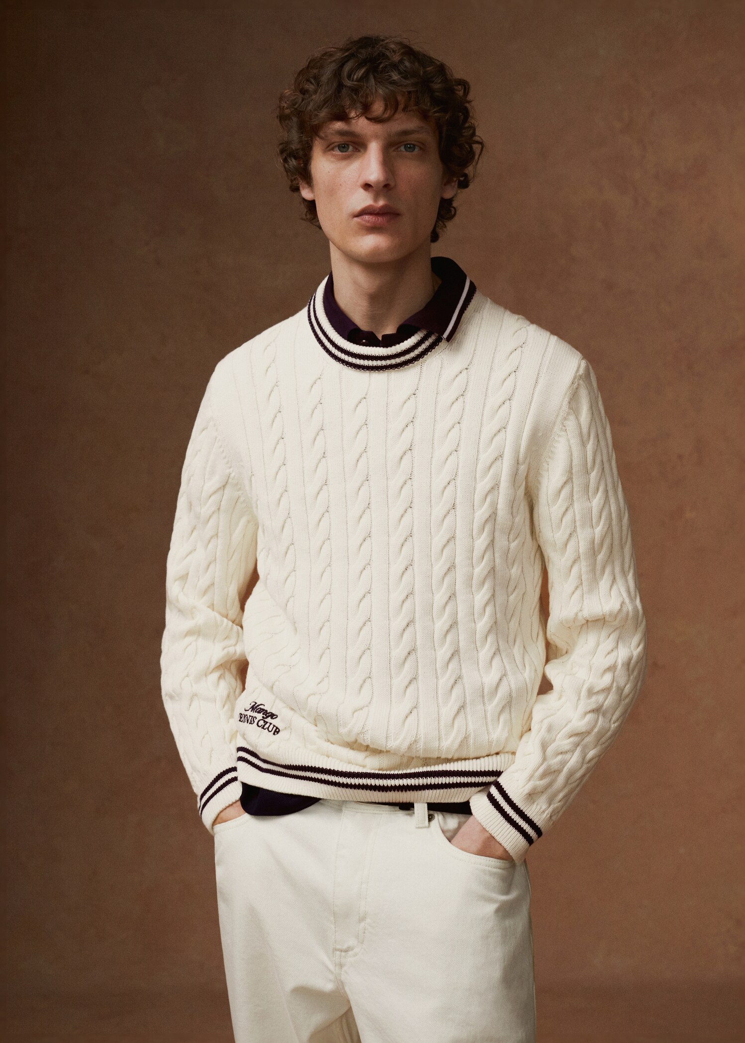 Knitted braided stripes sweater - Details of the article 5